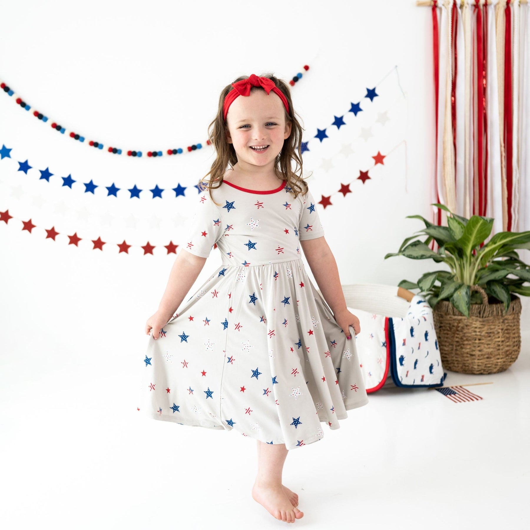 Kyte Baby Toddler Short Sleeve Twirl Dress Twirl Dress in Liberty
