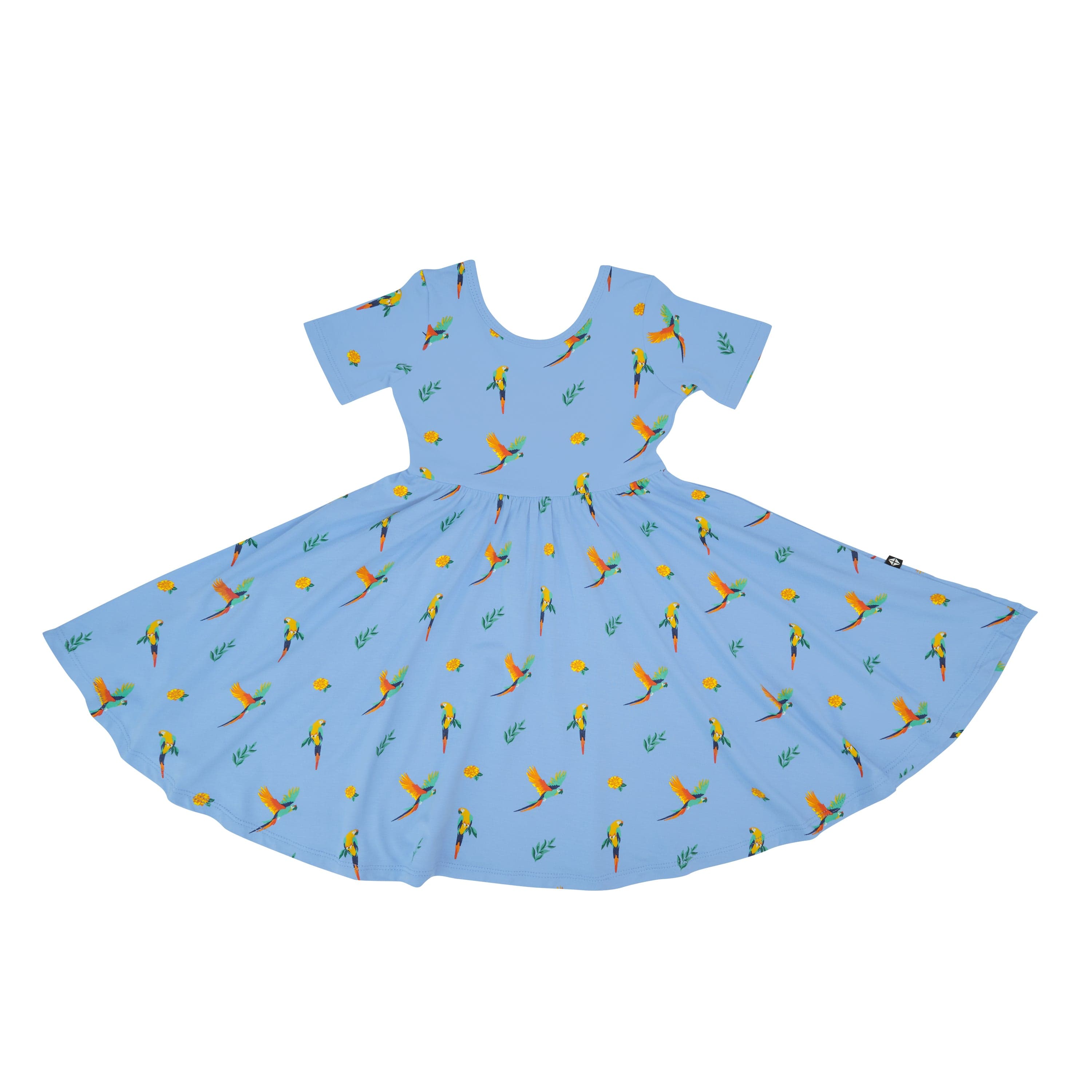 Kyte Baby Toddler Short Sleeve Twirl Dress Twirl Dress in Macaw