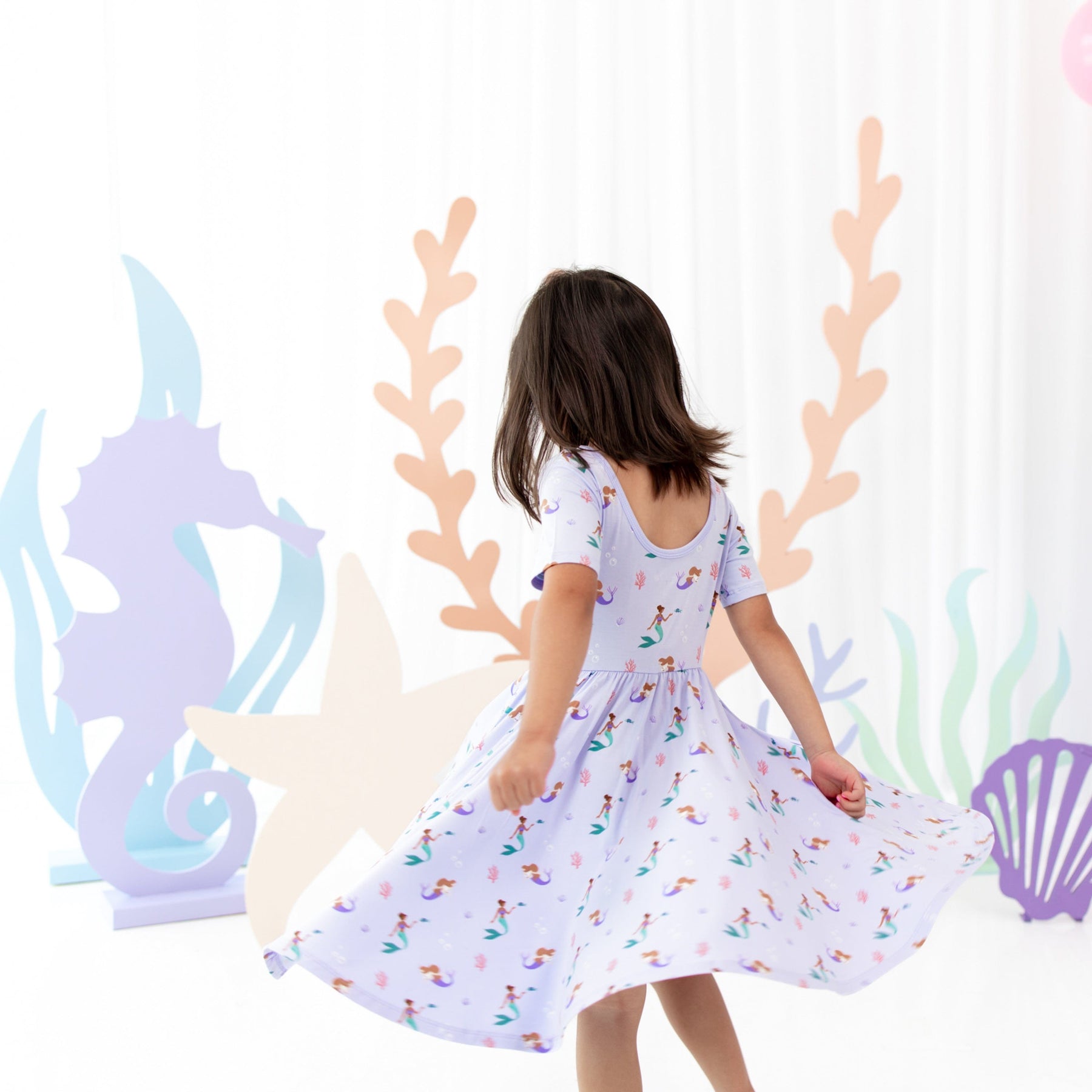 Kyte Baby Toddler Short Sleeve Twirl Dress Twirl Dress in Mermaid