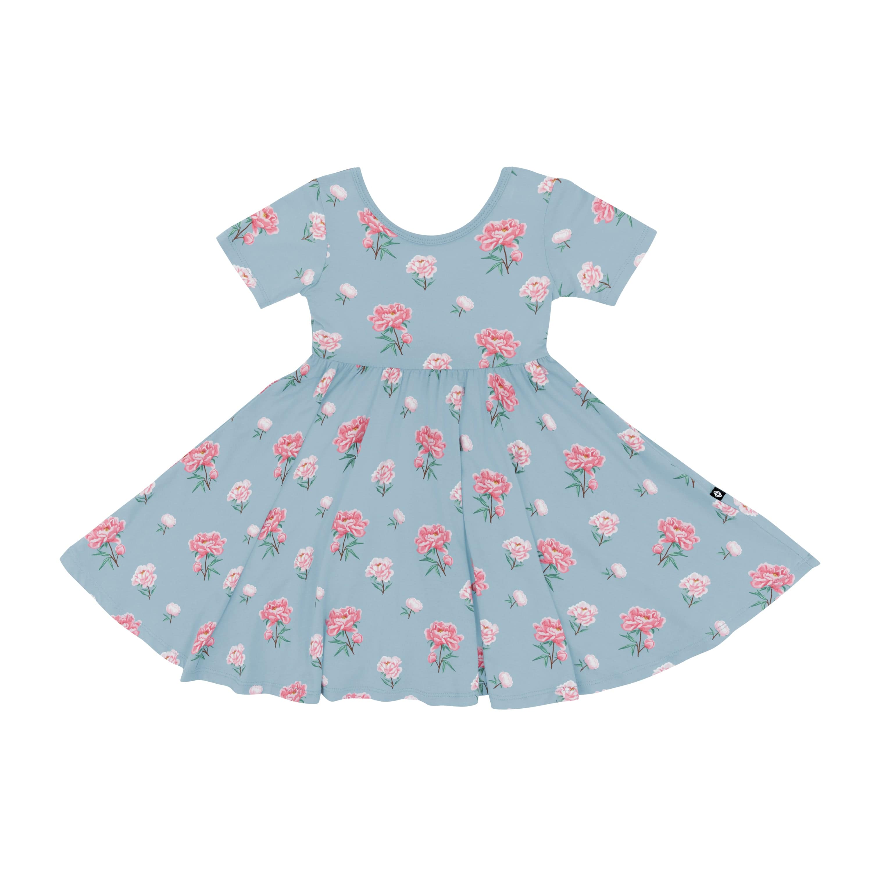 Kyte Baby Toddler Short Sleeve Twirl Dress Twirl Dress in Peony
