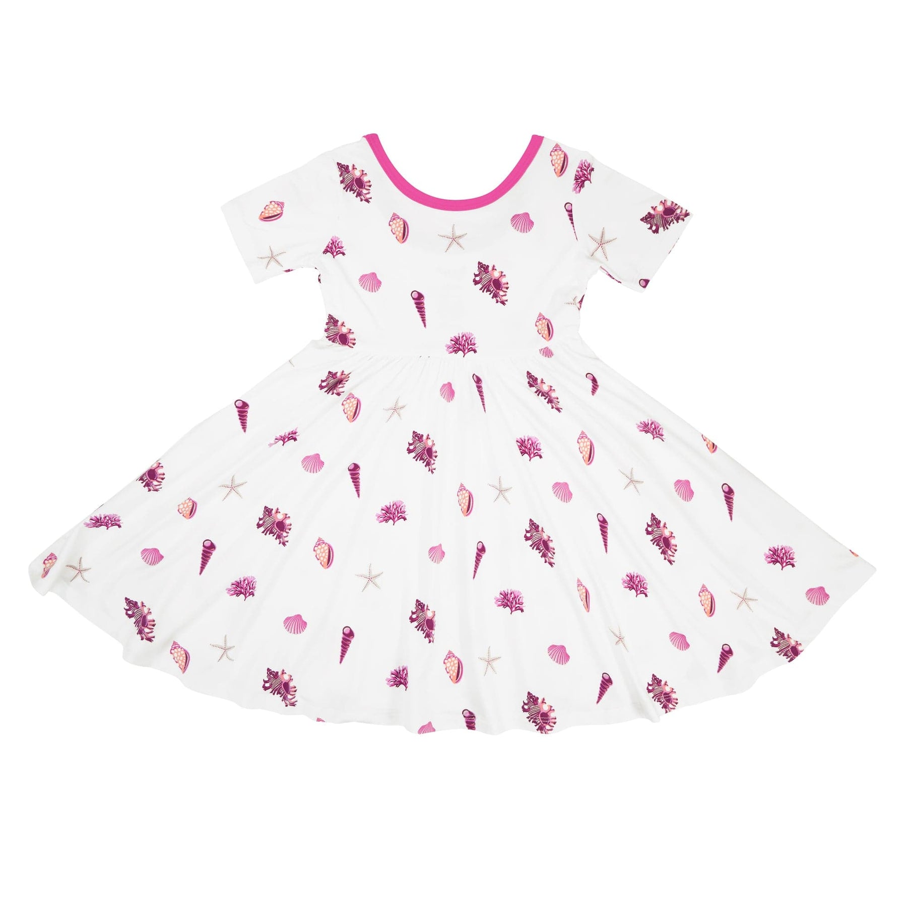 Kyte Baby Toddler Short Sleeve Twirl Dress Twirl Dress in Raspberry Shell