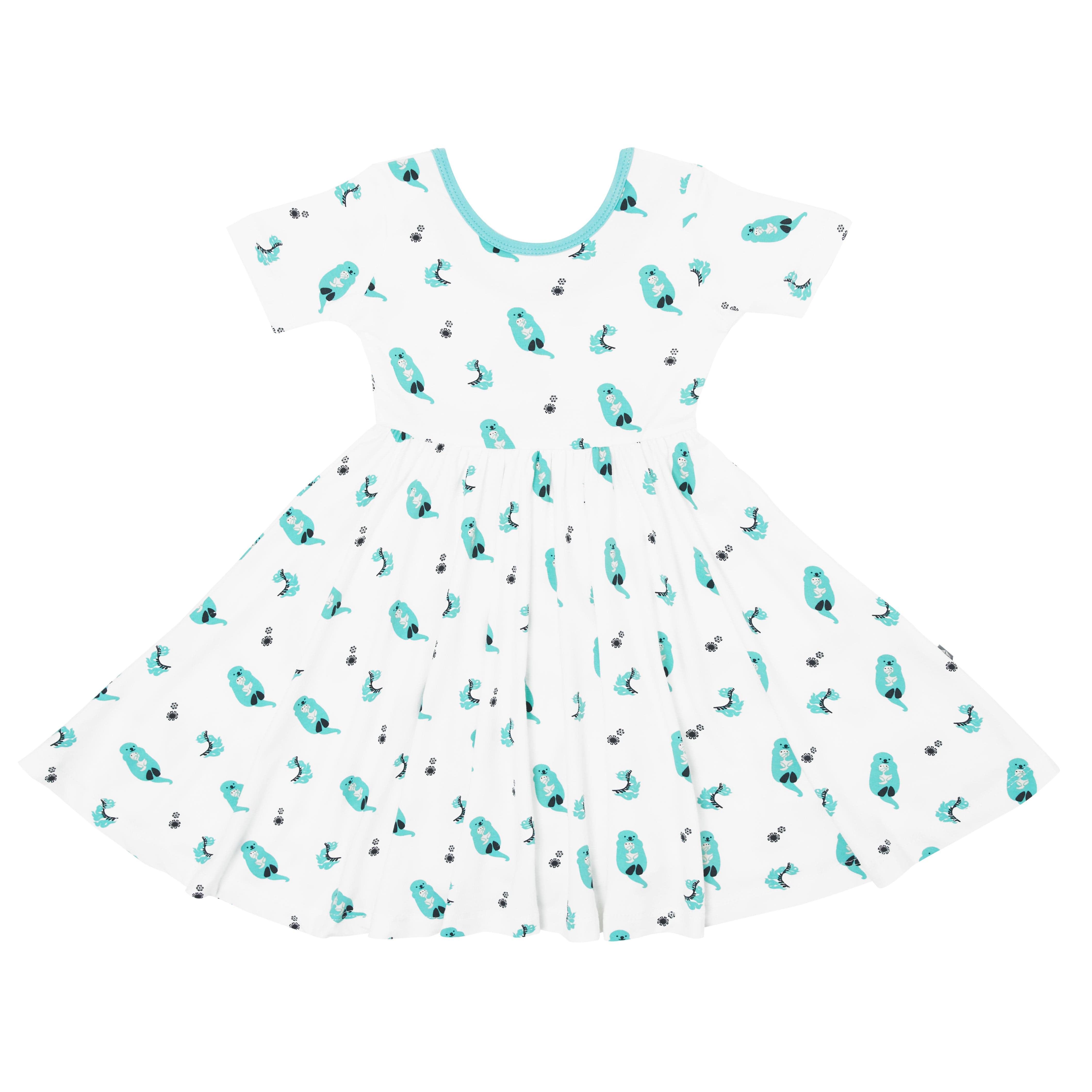 Kyte Baby Toddler Short Sleeve Twirl Dress Twirl Dress in Robin Cuddle