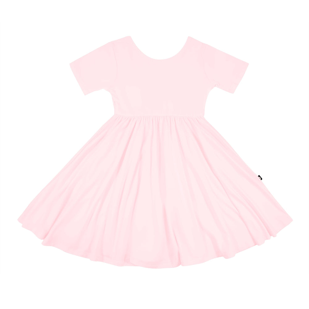 Bamboo Short Sleeve Twirl Dress in Uptown