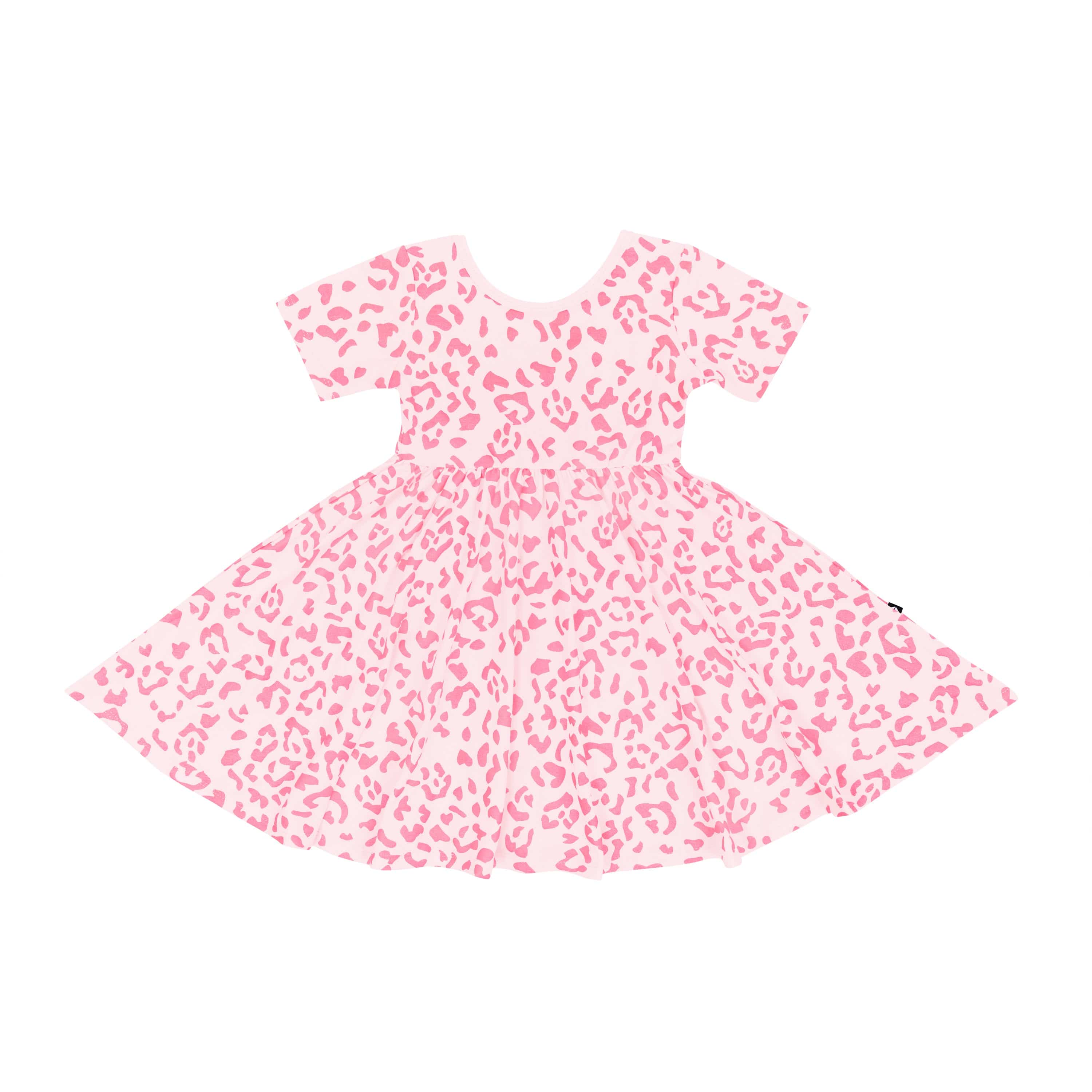 Kyte Baby Toddler Short Sleeve Twirl Dress Twirl Dress in Sakura Leopard