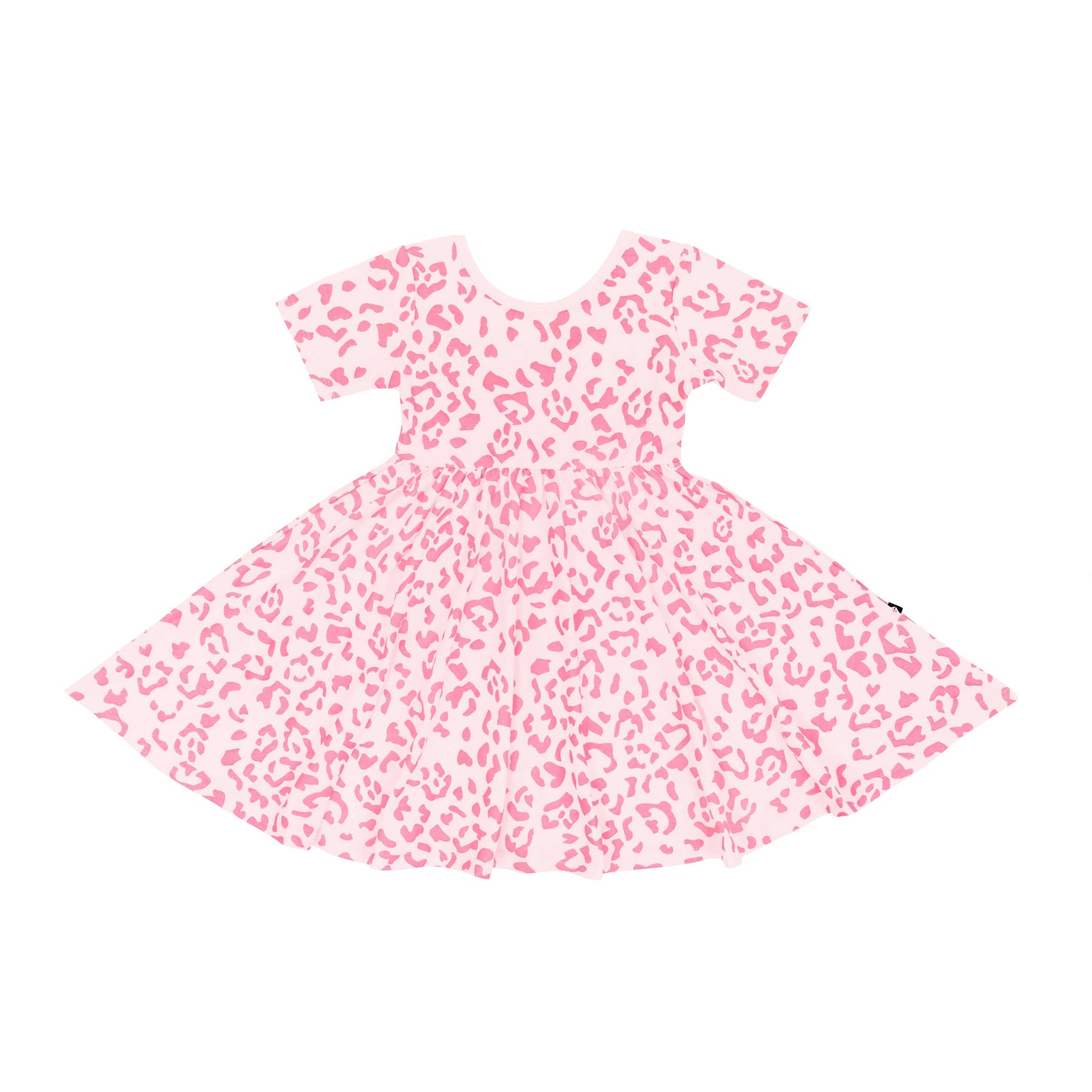 Kyte Baby Toddler Short Sleeve Twirl Dress Twirl Dress in Sakura Leopard