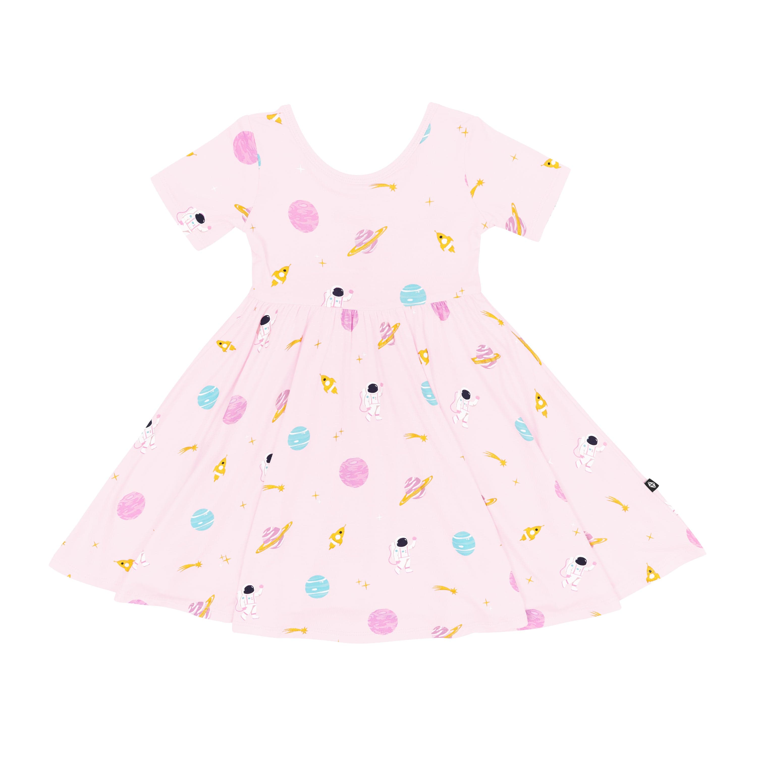 Kyte Baby Toddler Short Sleeve Twirl Dress Twirl Dress in Sakura Space