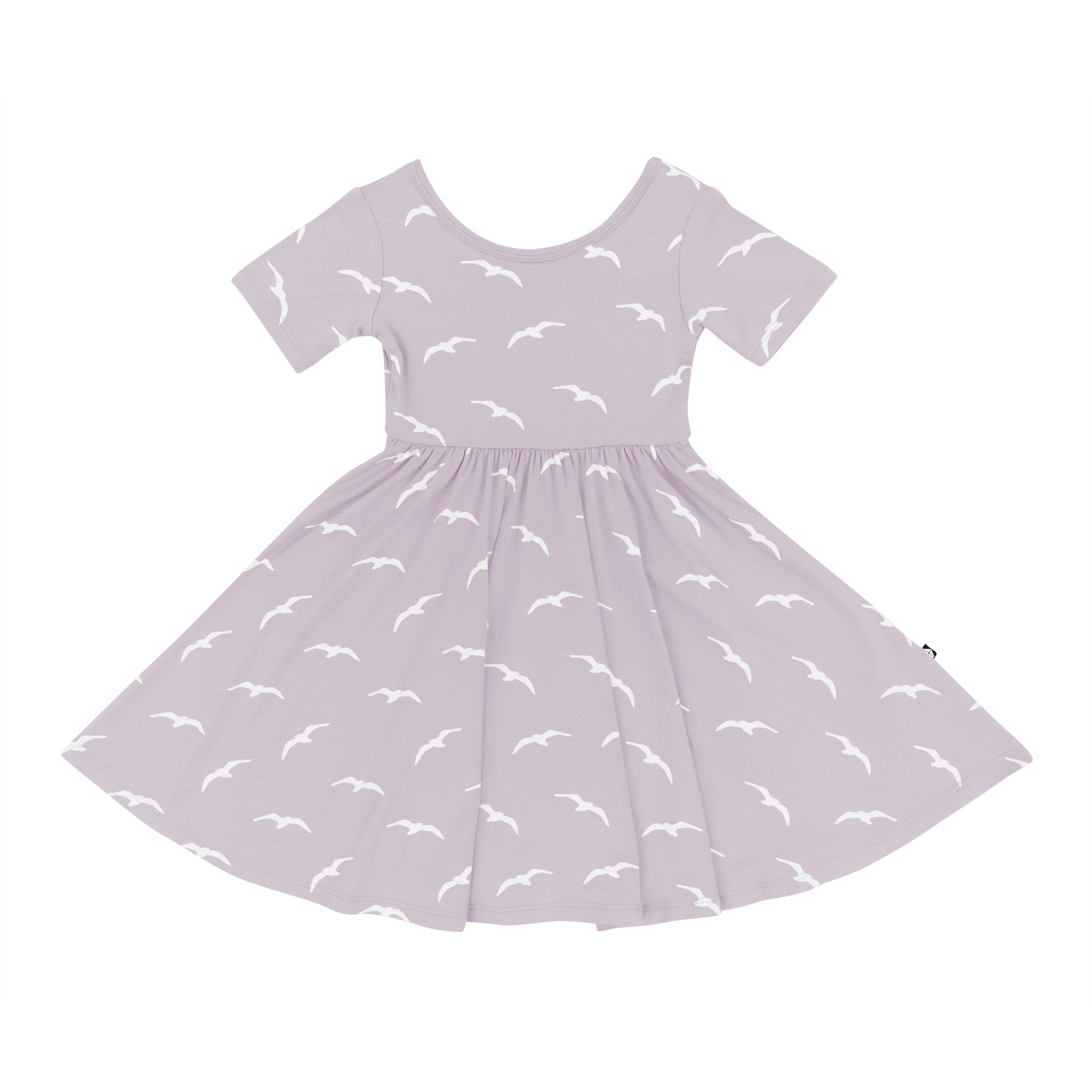 Kyte Baby Toddler Short Sleeve Twirl Dress Twirl Dress in Seagull