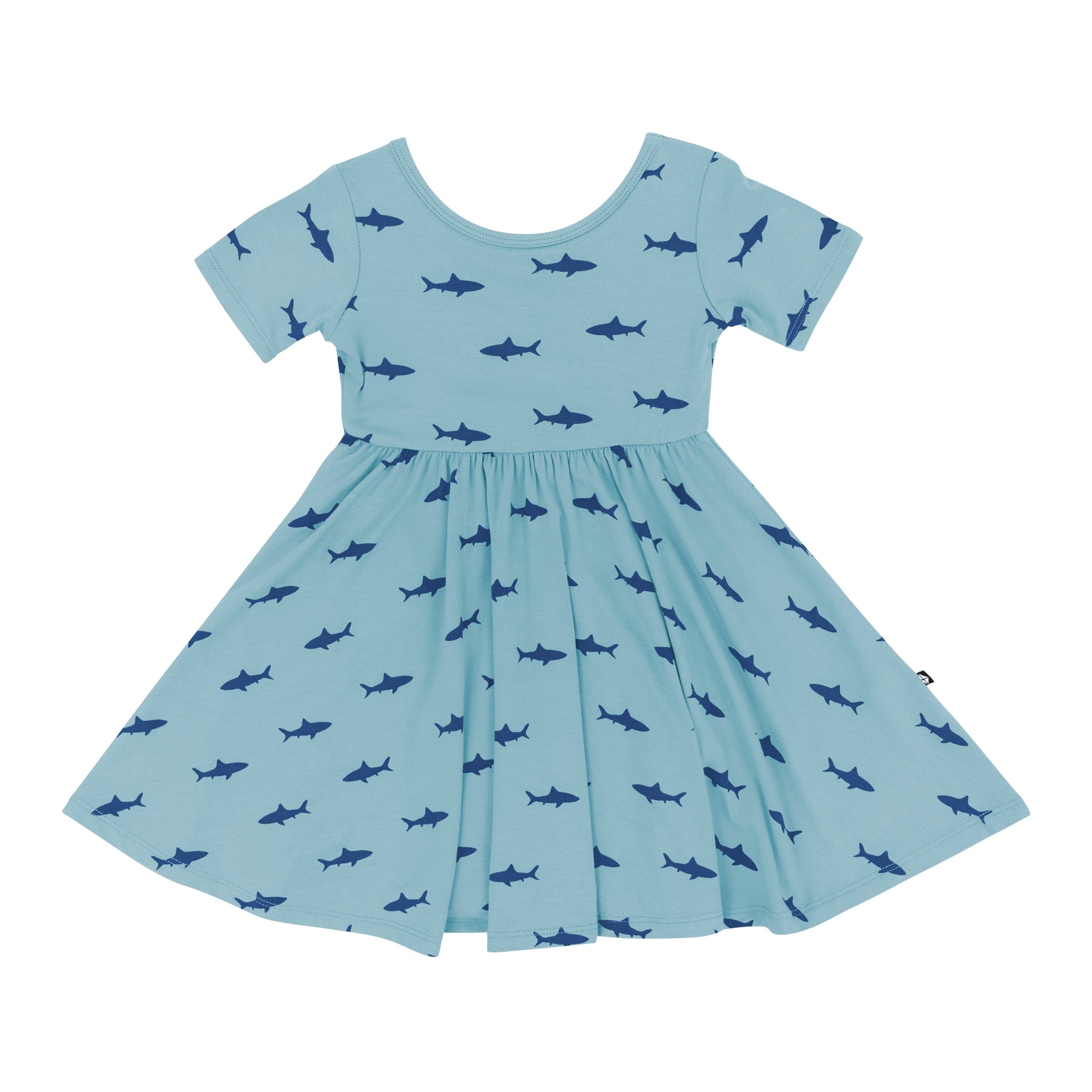 Kyte Baby Toddler Short Sleeve Twirl Dress Twirl Dress in Shark