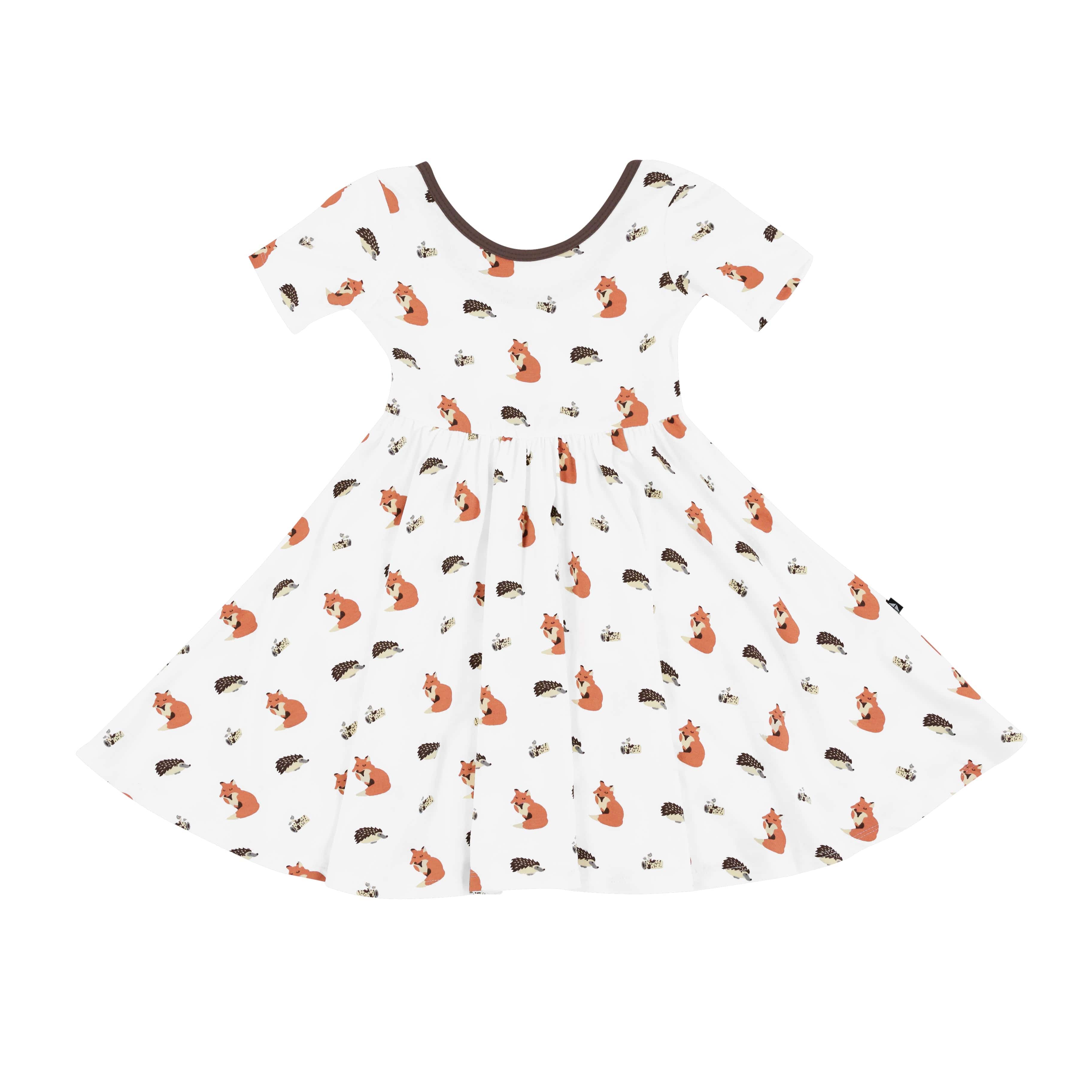 Kyte Baby Toddler Short Sleeve Twirl Dress Twirl Dress in Sienna Woodland
