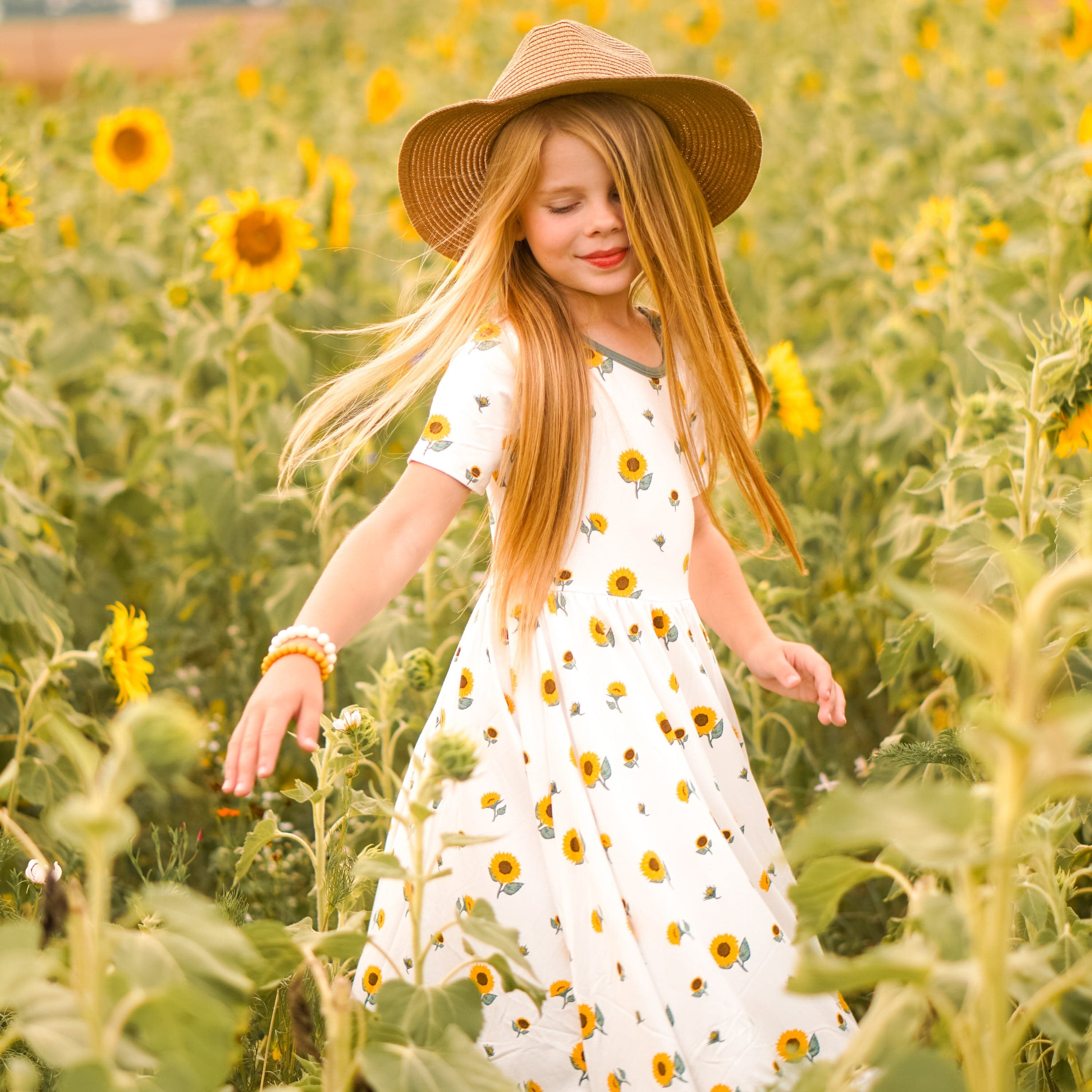 Kyte Baby Toddler Short Sleeve Twirl Dress Twirl Dress in Sunflower