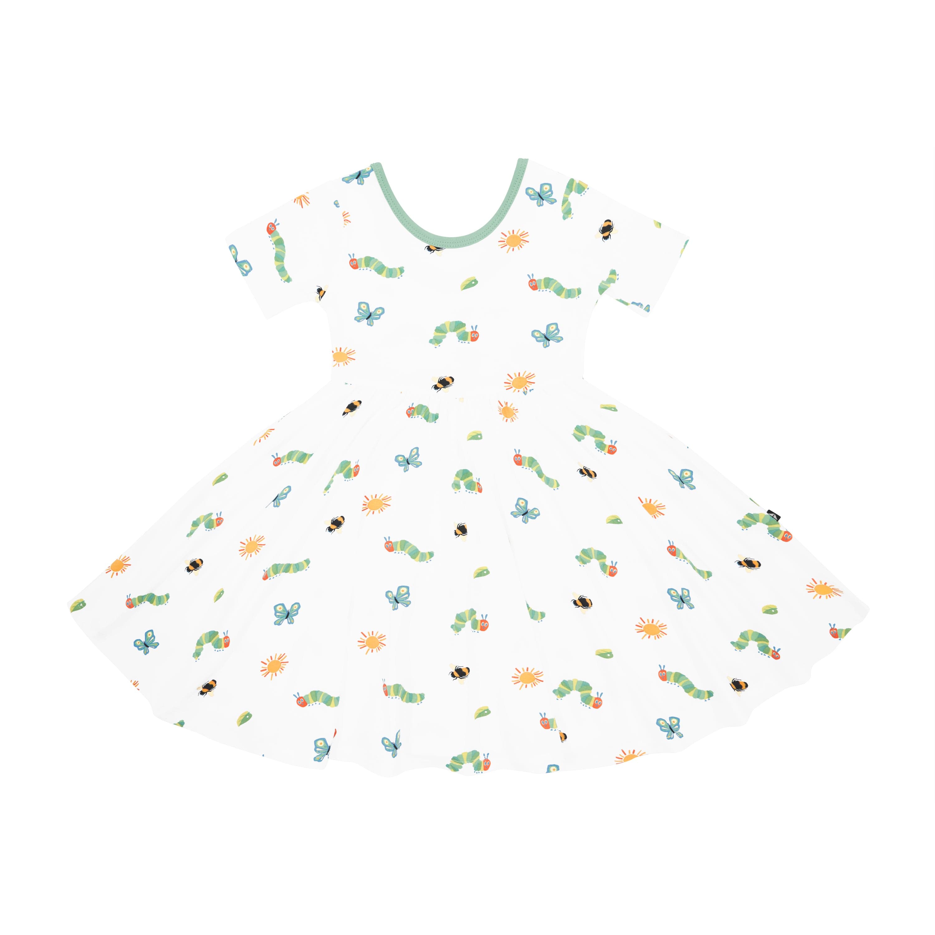 Kyte Baby Toddler Short Sleeve Twirl Dress Twirl Dress in The Very Hungry Caterpillar™ and Friends