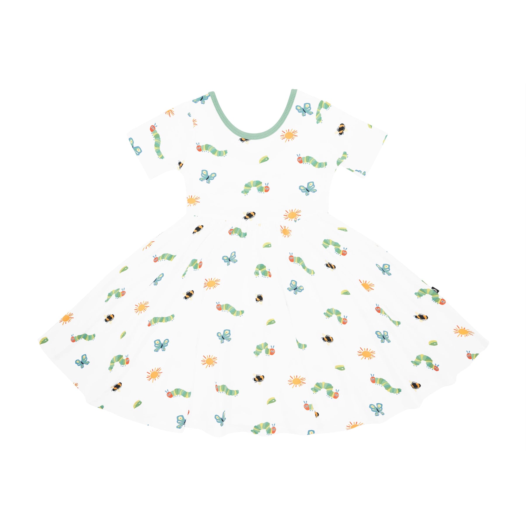 Kyte Baby Toddler Short Sleeve Twirl Dress Twirl Dress in The Very Hungry Caterpillar™ and Friends