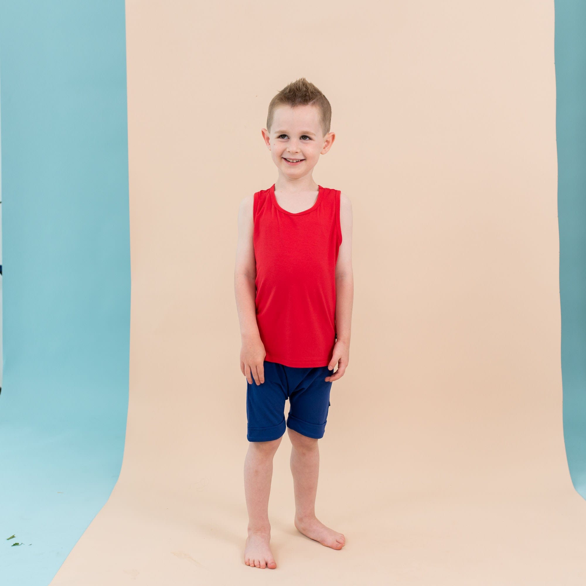 2pcs Toddler Boy/Girl Playful Cactus/Sun/Rainbow Embroidered Tank Top & Shorts Set