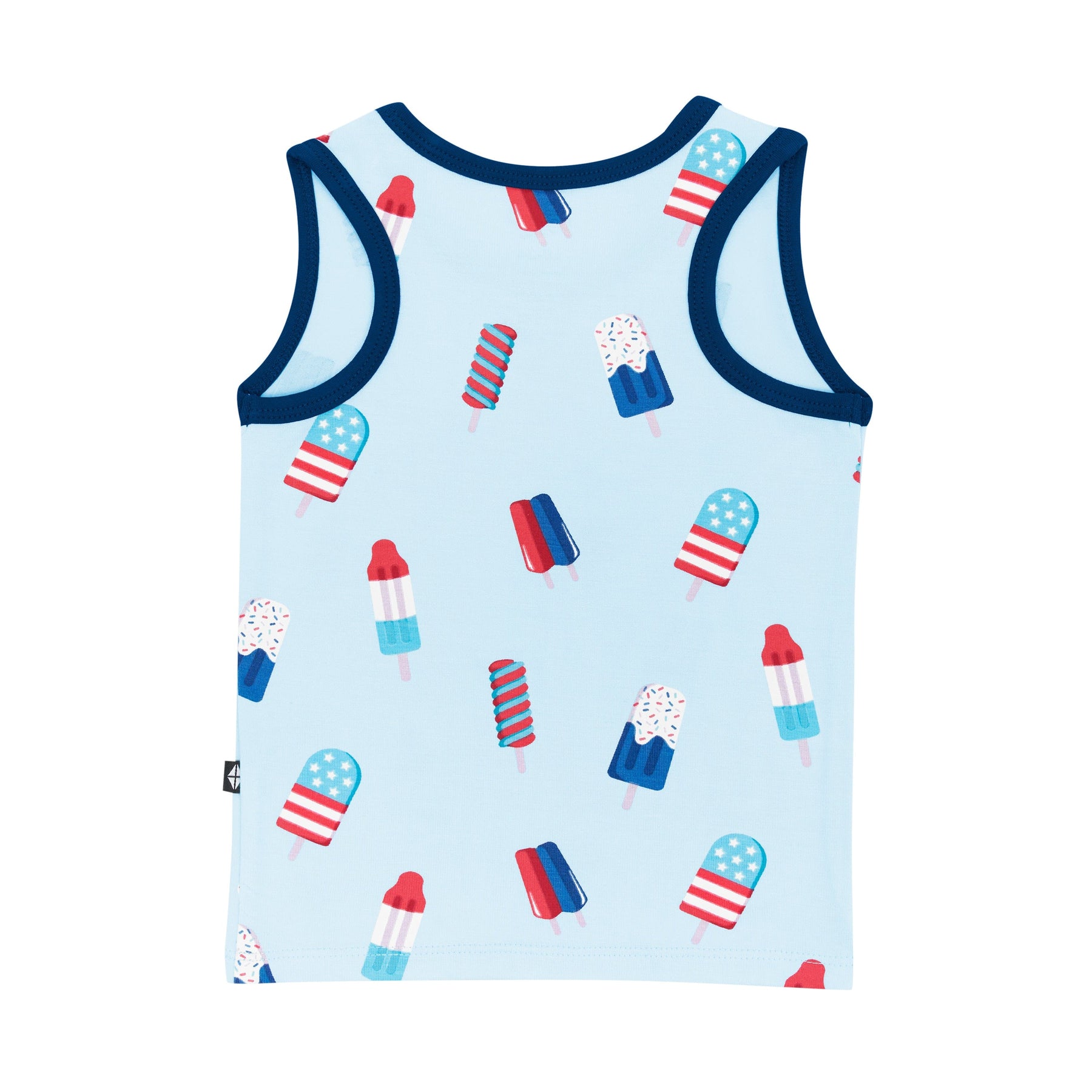 Back of Kyte Baby Toddler round neck Tank Top in Popsicle