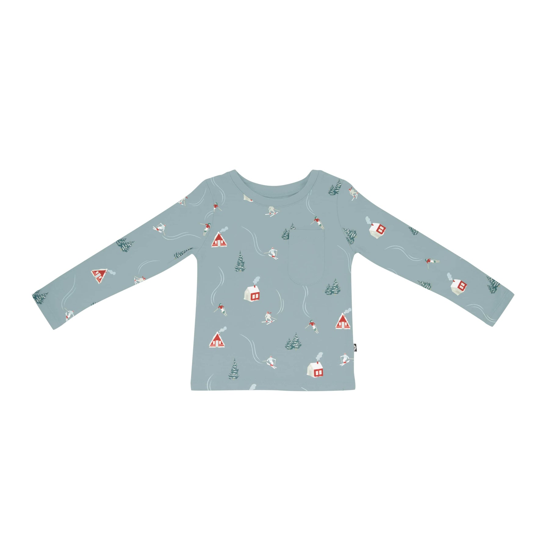 Kyte Baby Toddler Unisex Tee Long Sleeve Toddler Crew Neck Tee in Alpine Village