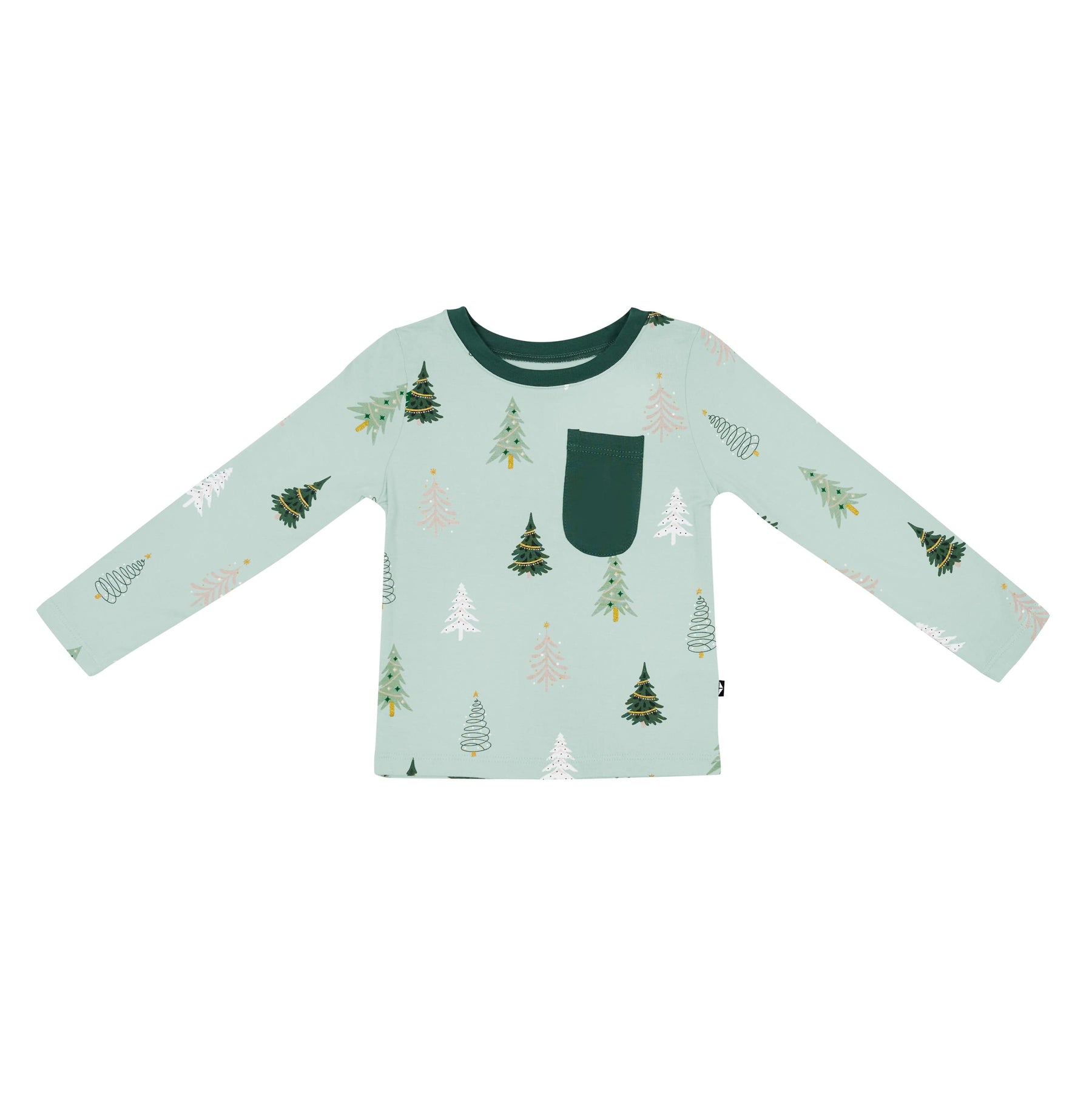 Kyte Baby Toddler Unisex Tee Long Sleeve Toddler Crew Neck Tee in Boho Tree