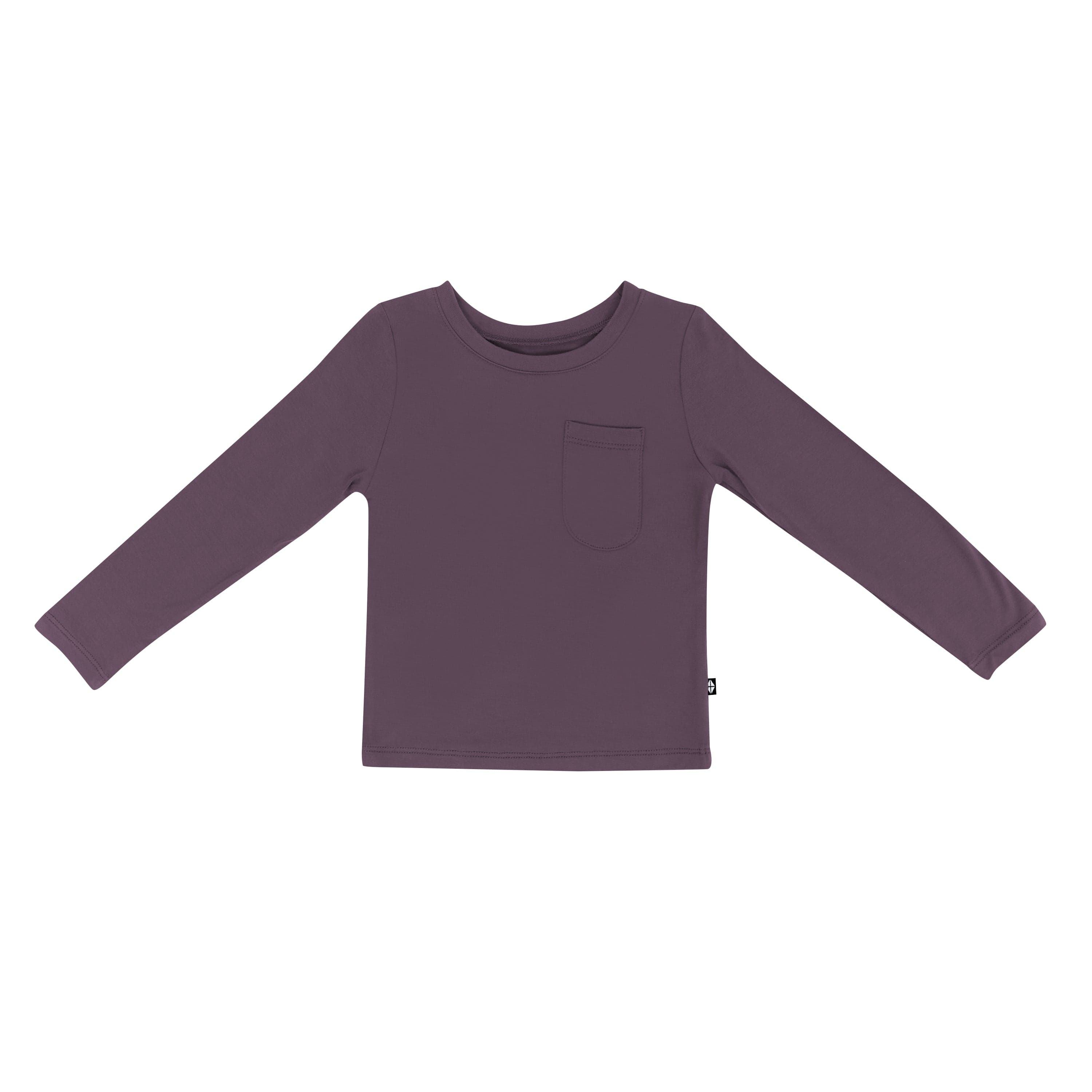 Kyte Baby Long Sleeve Toddler Crew Neck Tee in Currant