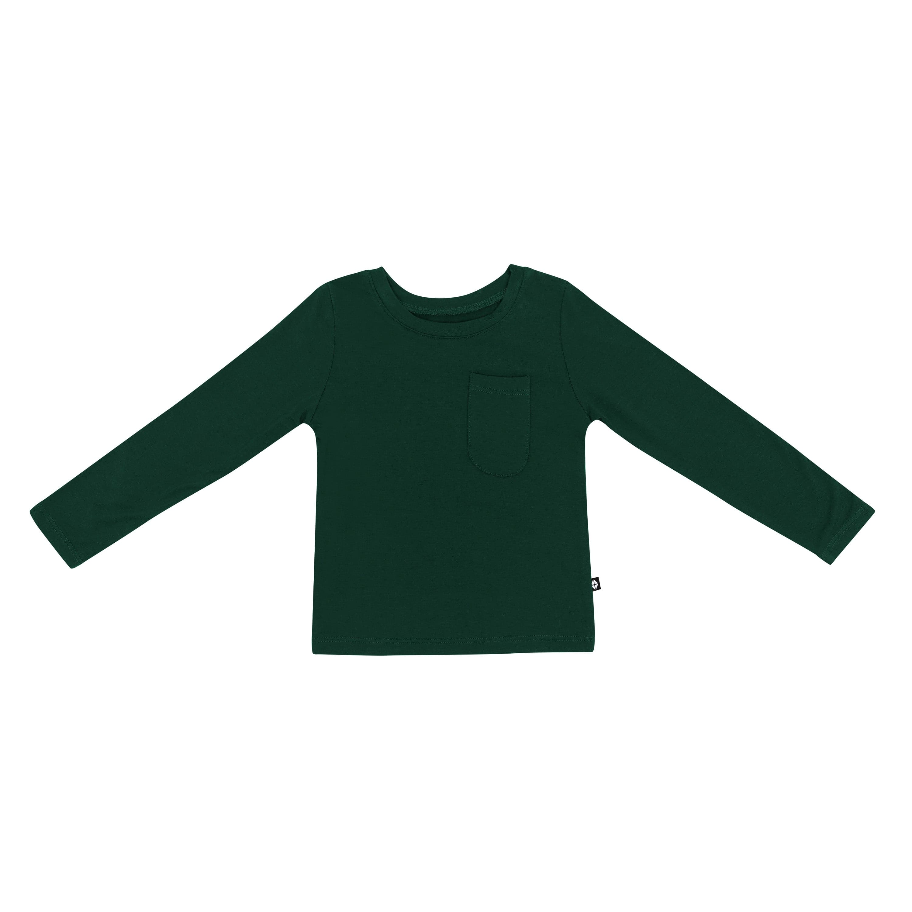 Kyte Baby Long Sleeve Toddler Crew Neck Tee in Evergreen