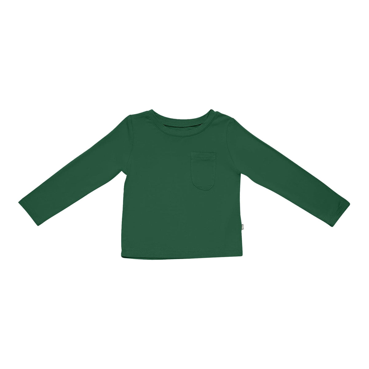 Kyte Baby Toddler Unisex Tee Long Sleeve Toddler Crew Neck Tee in Forest