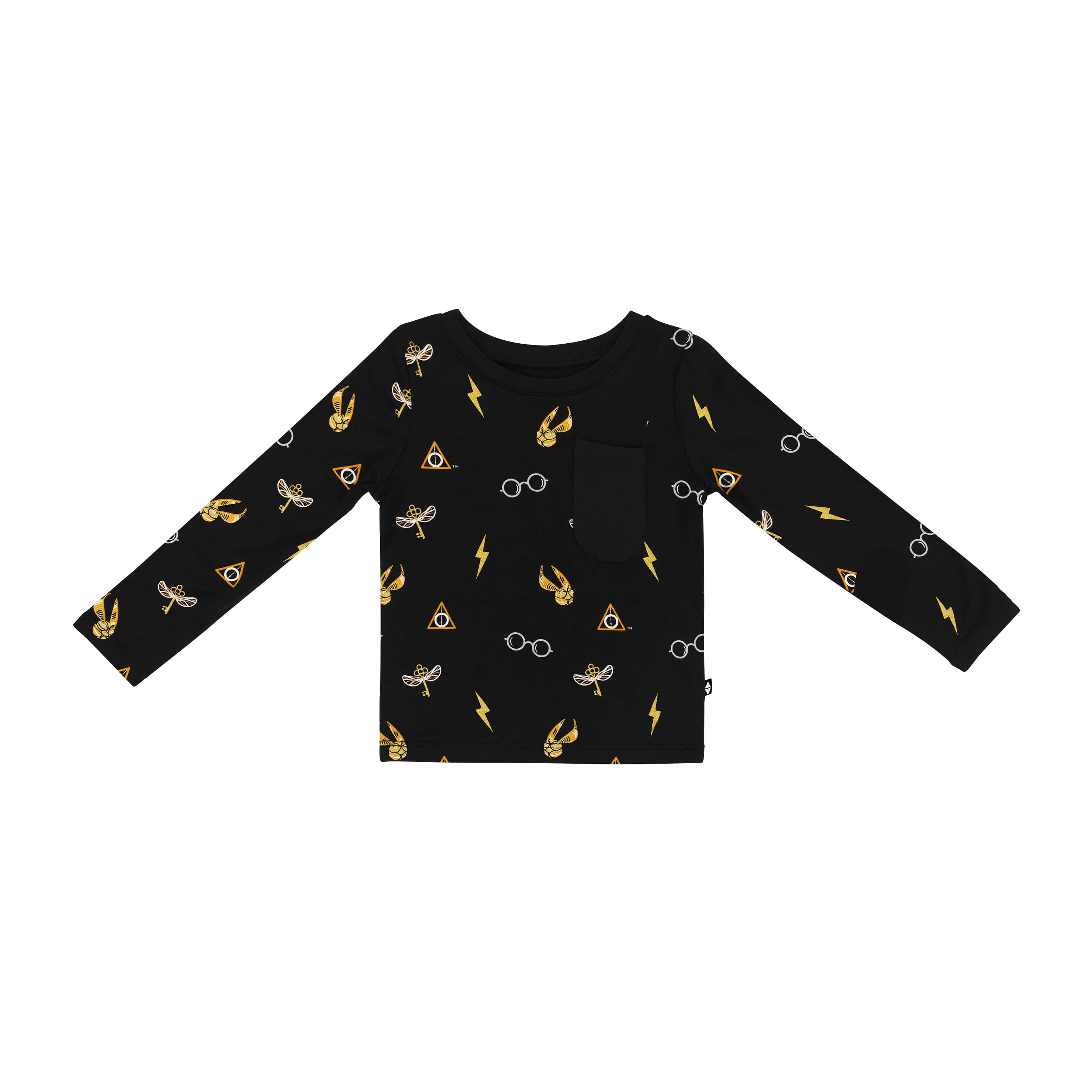 Kyte Baby Long Sleeve Toddler Crew Neck Tee in Midnight Icon