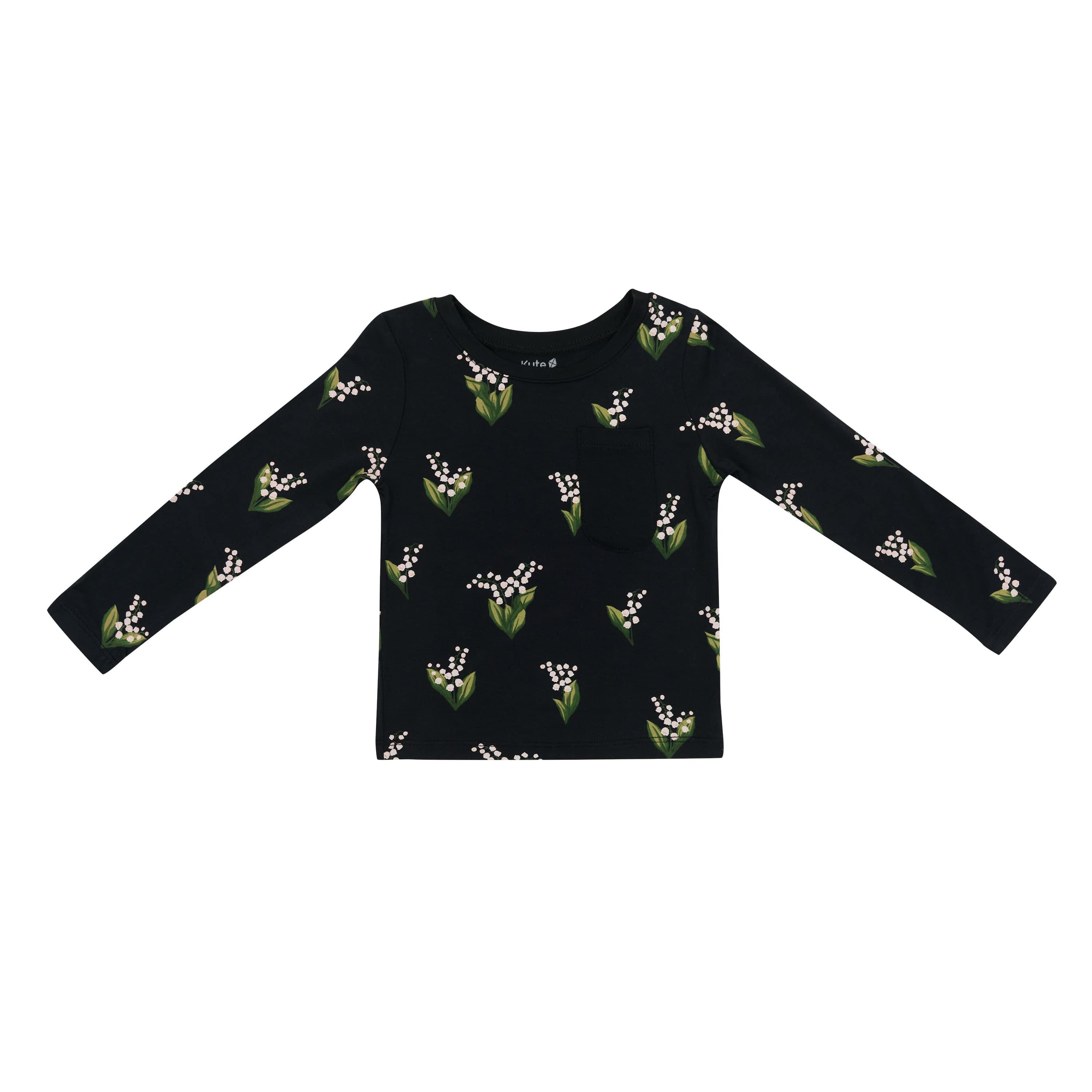 Kyte Baby Long Sleeve Toddler Crew Neck Tee in Midnight Lily