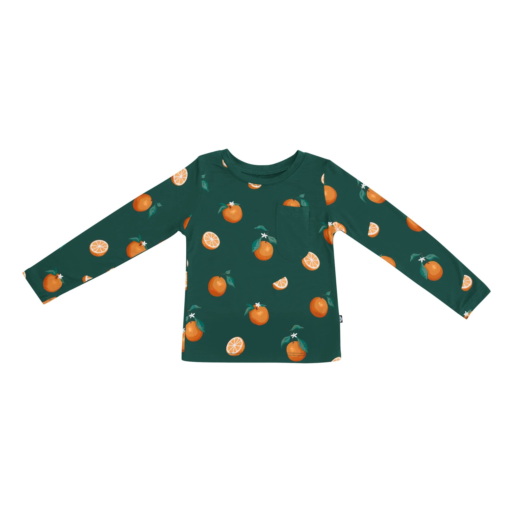 Kyte Baby Toddler Unisex Tee Long Sleeve Toddler Crew Neck Tee in Orange