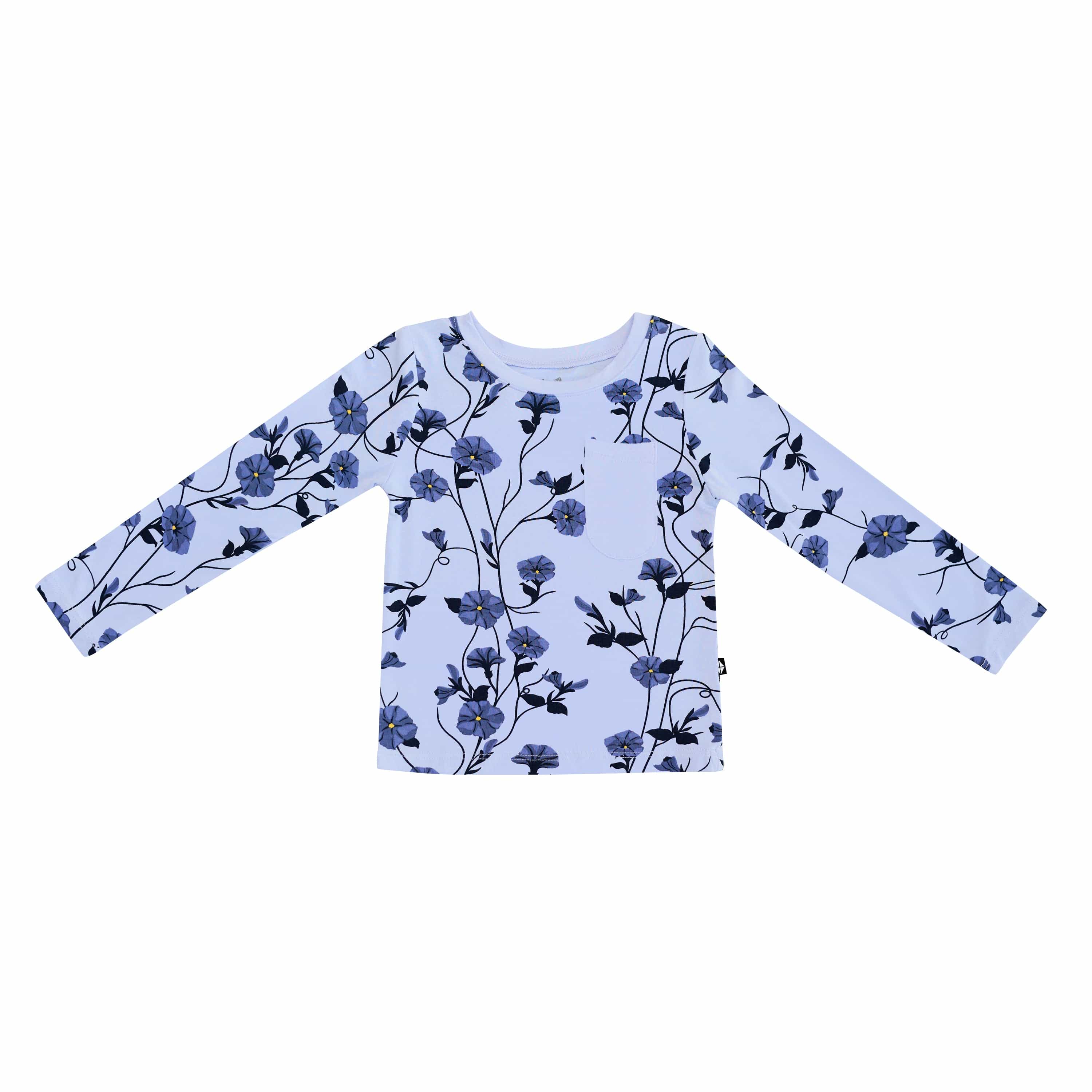 Kyte Baby Toddler Unisex Tee Long Sleeve Toddler Crew Neck Tee in Petunia