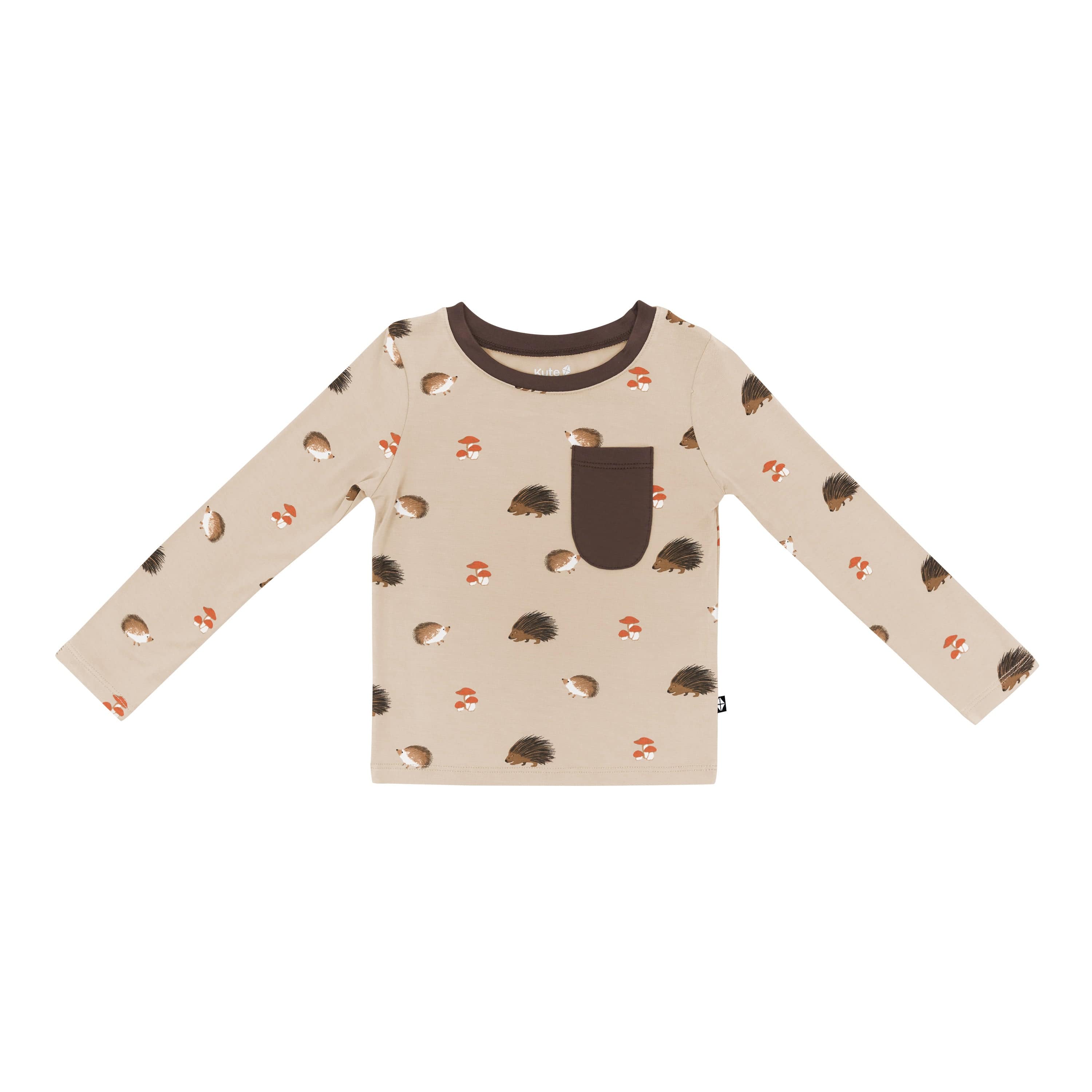 Kyte Baby Toddler Unisex Tee Long Sleeve Toddler Crew Neck Tee in Prickle