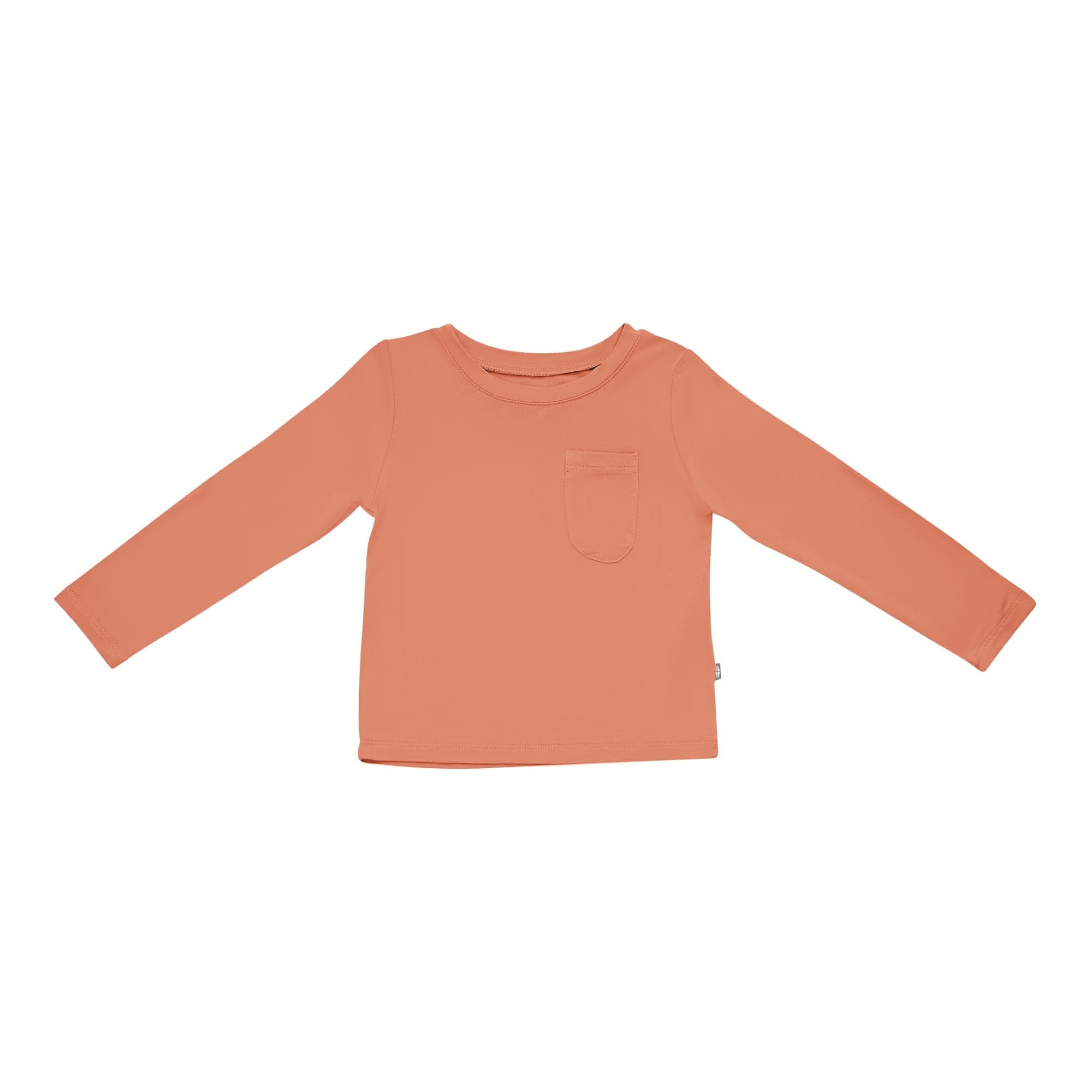 Kyte Baby Toddler Unisex Tee Long Sleeve Toddler Crew Neck Tee in Sienna