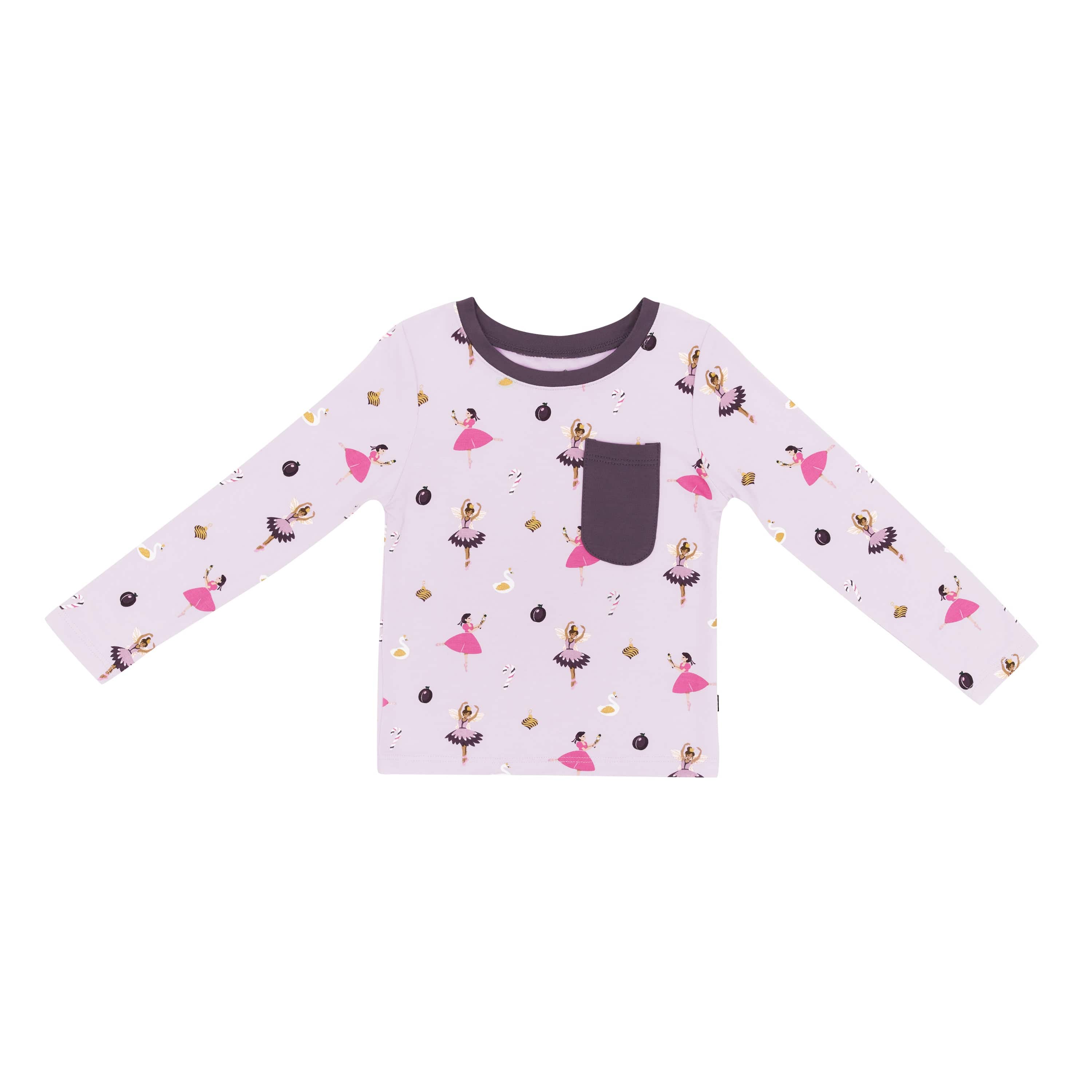 Kyte Baby Toddler Unisex Tee Long Sleeve Toddler Crew Neck Tee in Sugar Plum