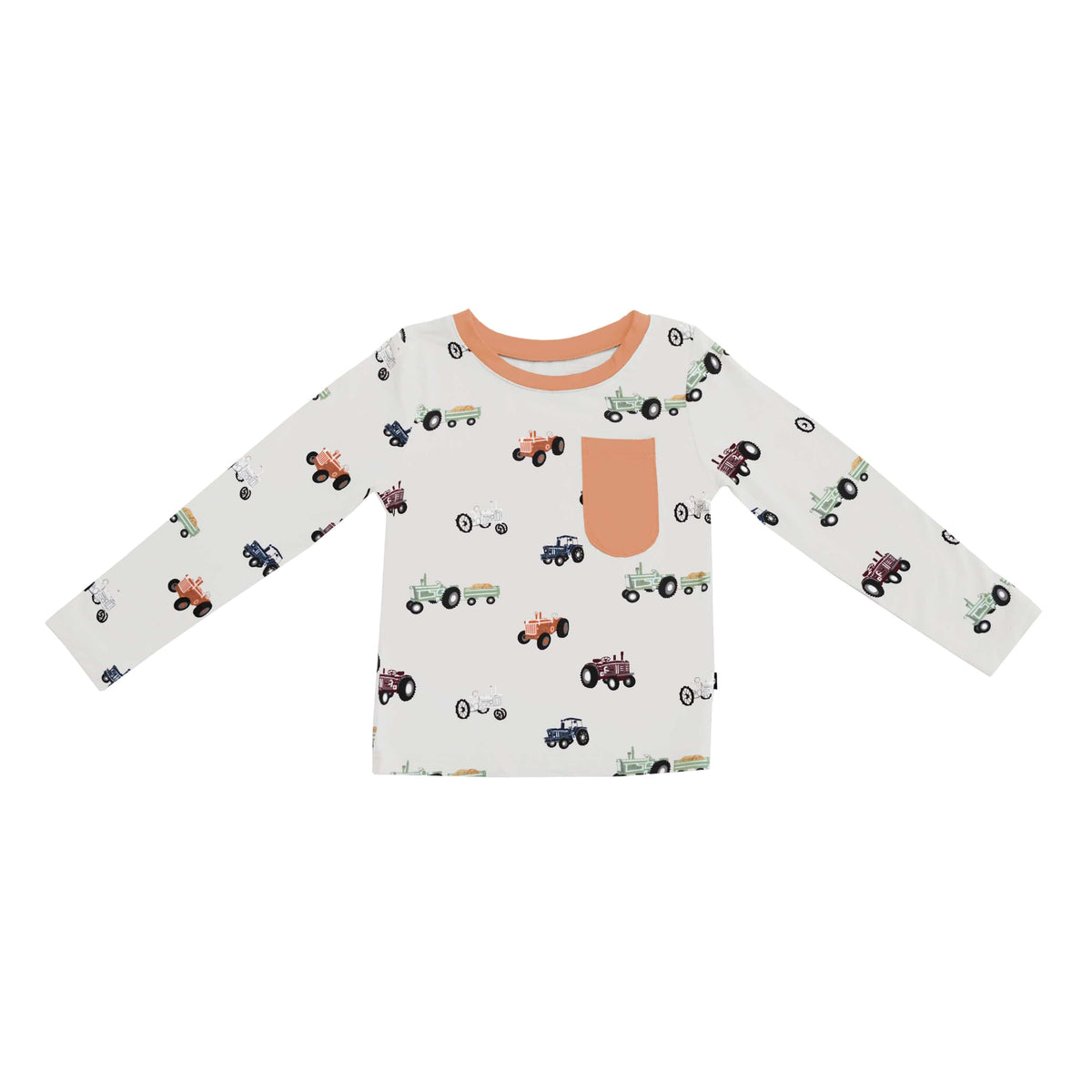 Kyte Baby Long Sleeve Toddler Crew Neck Tee in Tractor