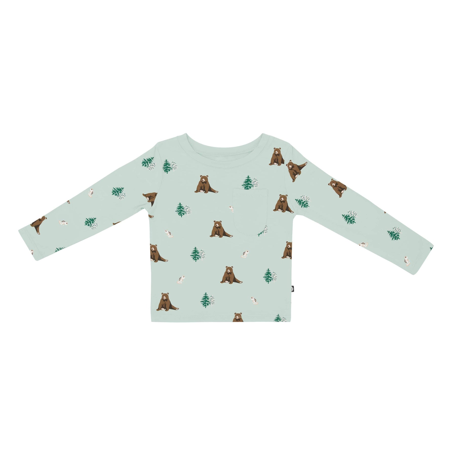 Kyte Baby Toddler Unisex Tee Long Sleeve Toddler Crew Neck Tee in Trail