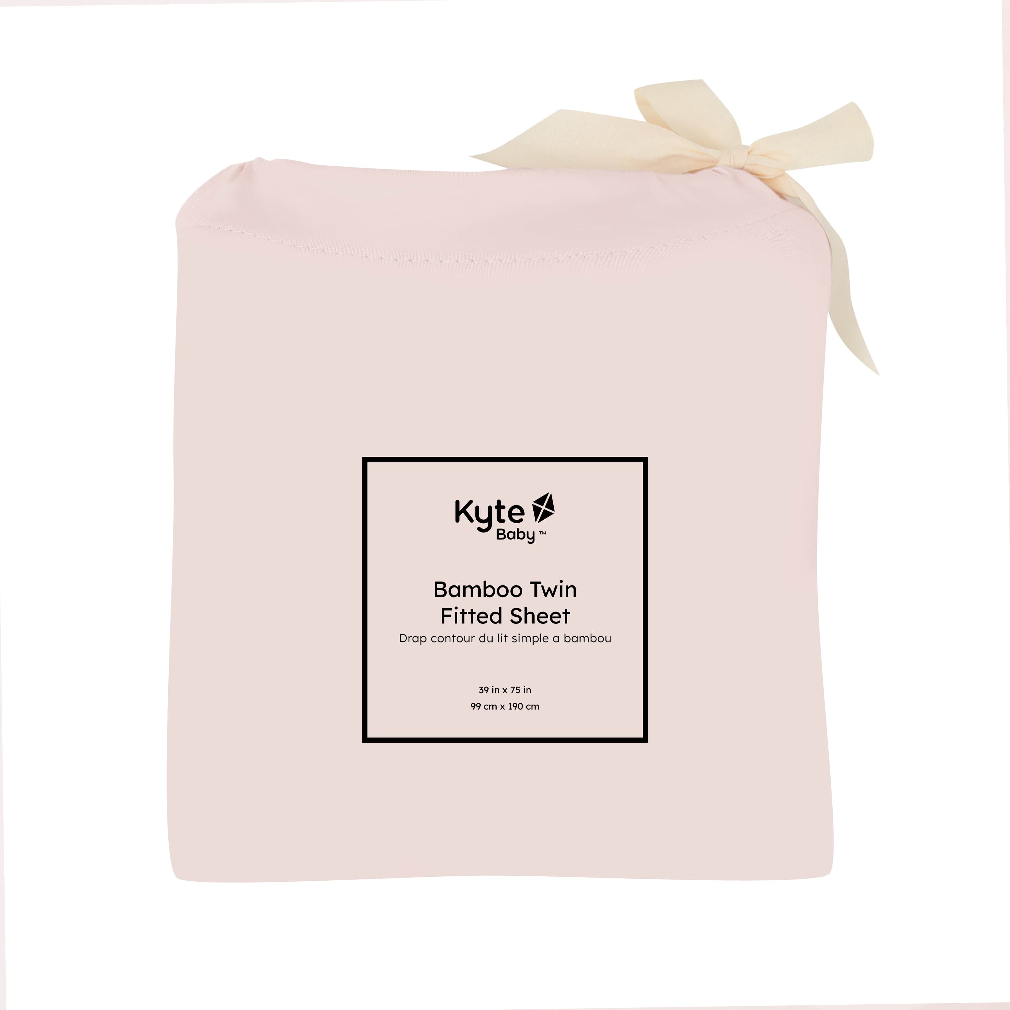 Kyte Baby Twin fitted sheet in Blush pink