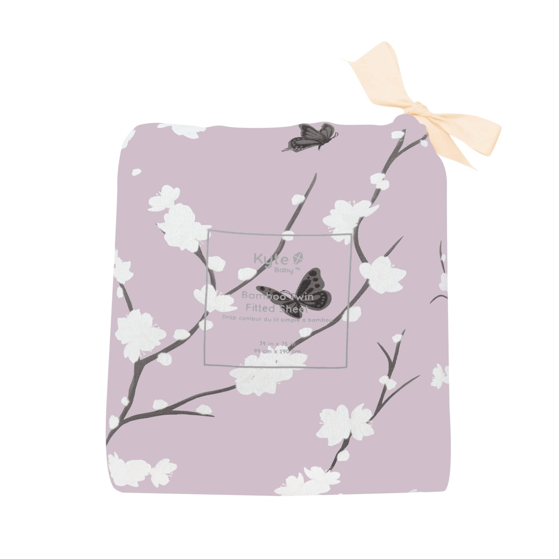 Kyte Baby Twin fitted sheet in Cherry Blossom