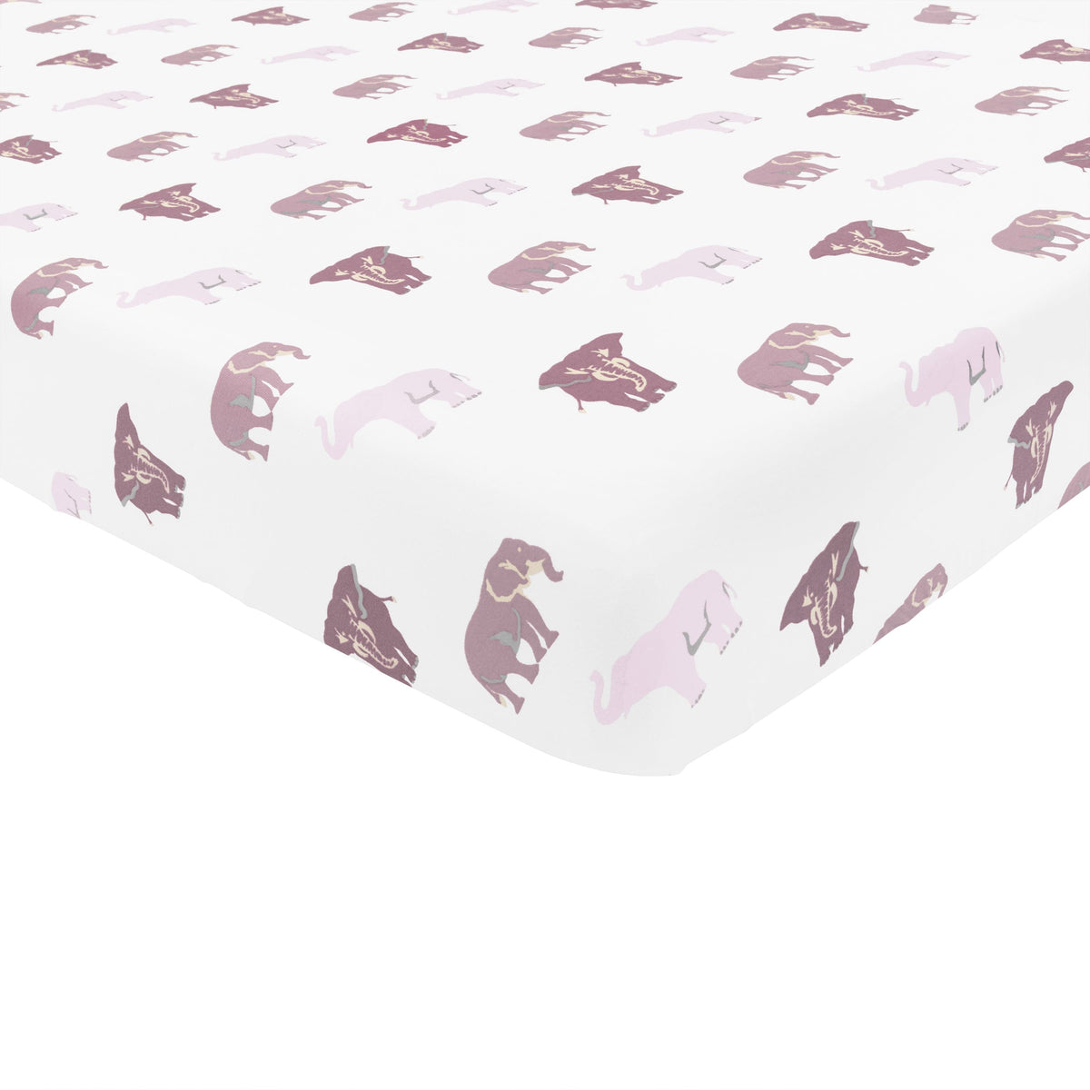 Corner of Kyte Baby Twin Sheet in  Elephant