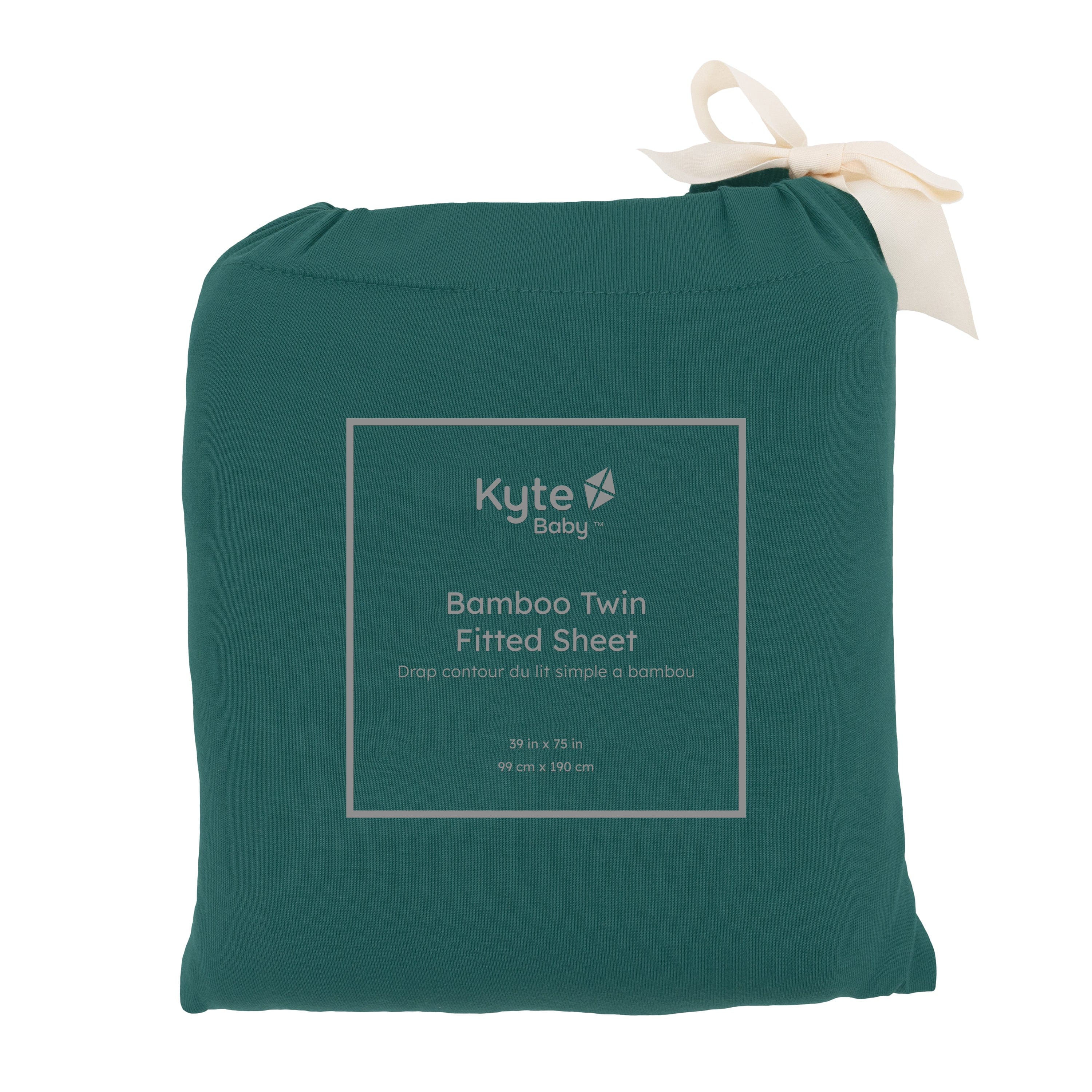 Kyte Baby Twin fitted sheet in Emerald green