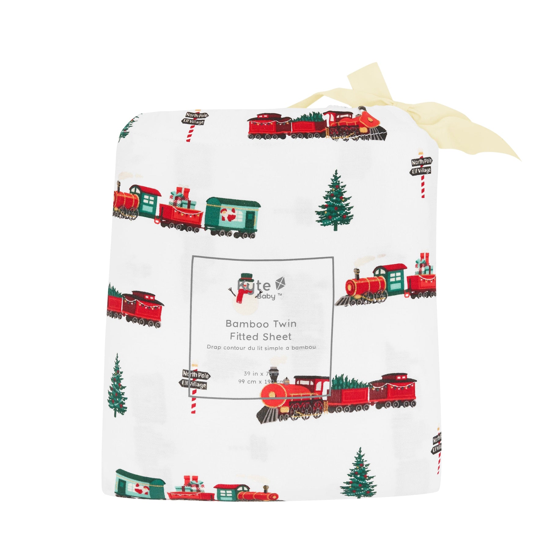 Kyte Baby Twin Sheets Holiday Train / Twin Sheet Twin Sheet in Holiday Train