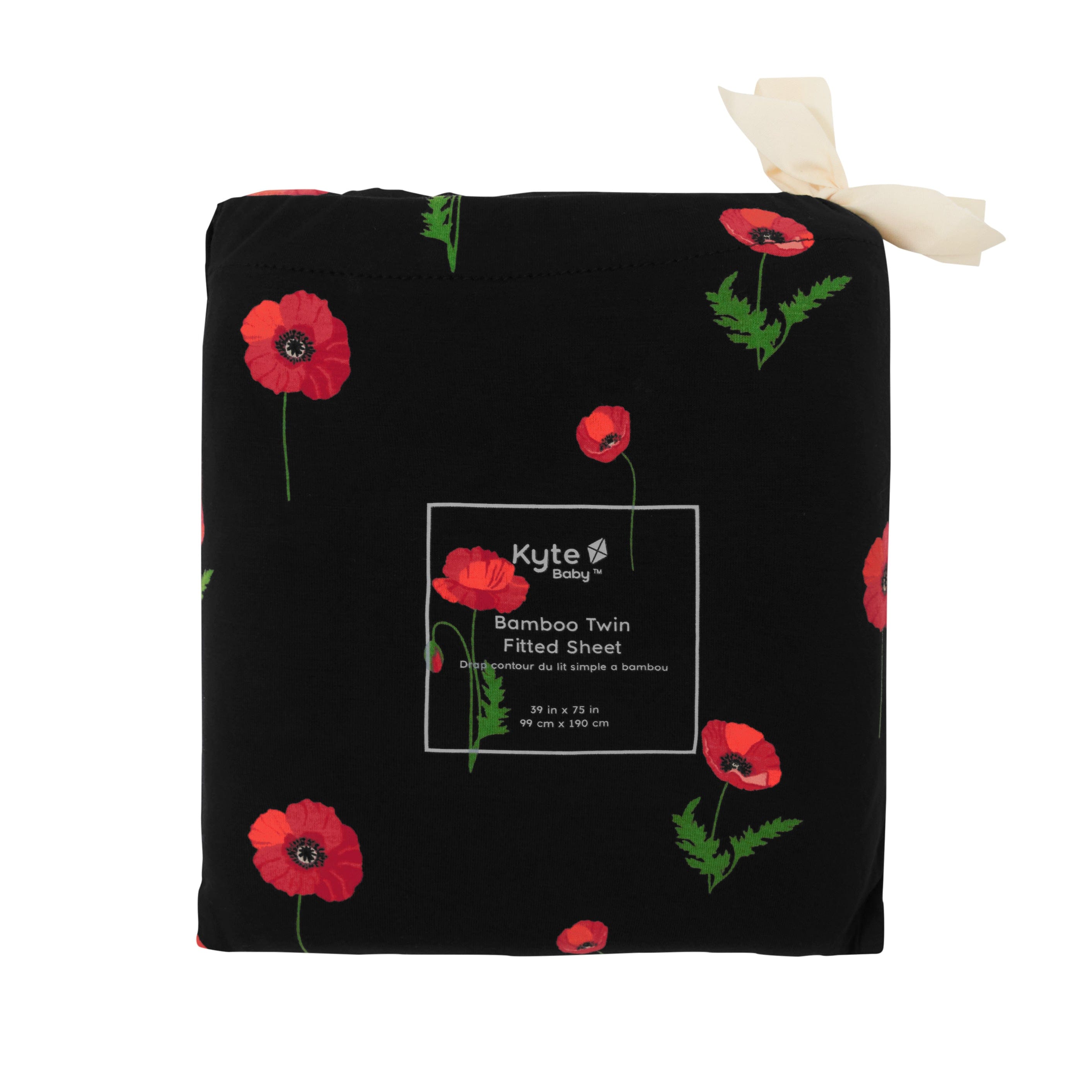 Kyte Baby Twin Sheets Midnight Poppies / Twin Sheet Twin Sheet in Midnight Poppies