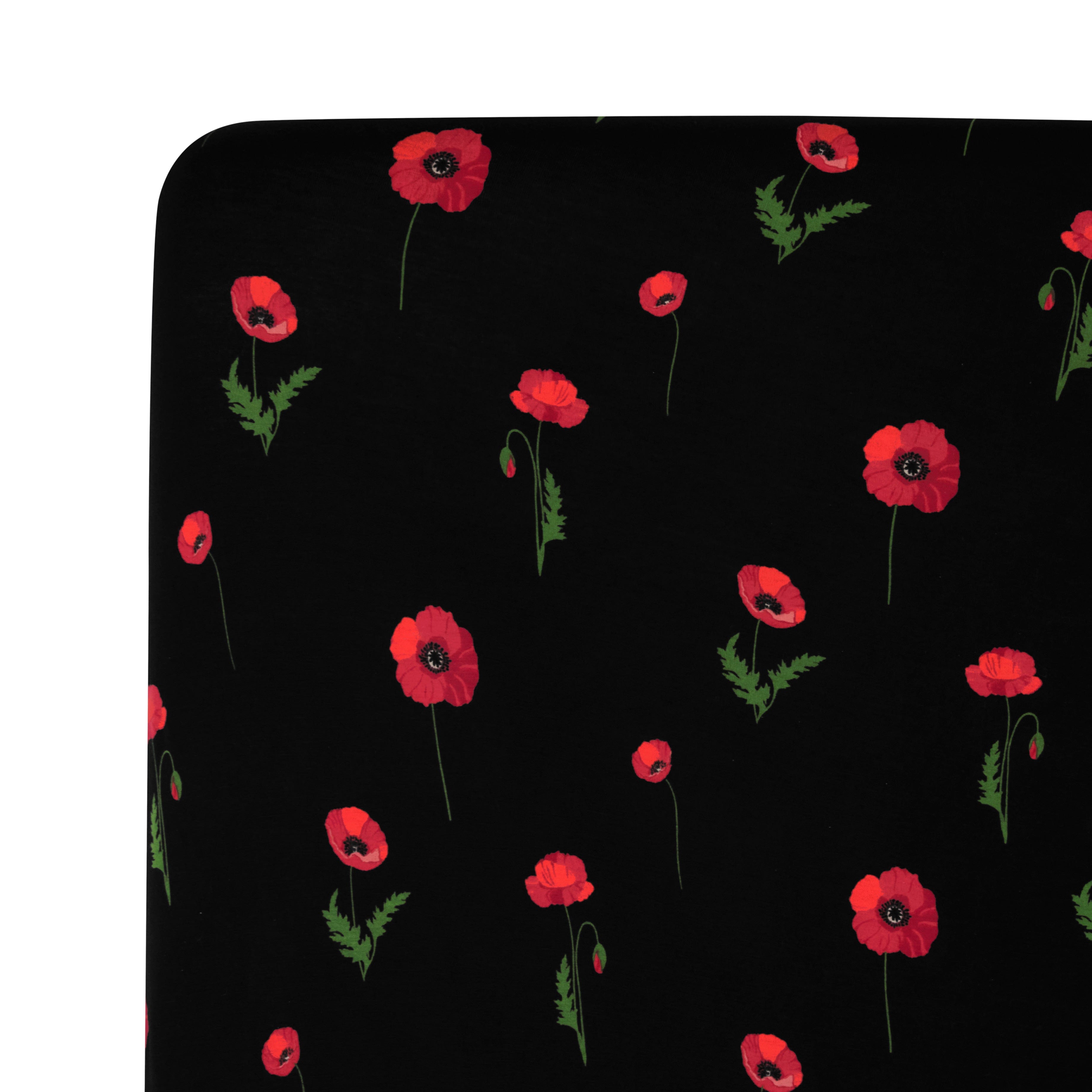 Kyte Baby Twin Sheets Midnight Poppies / Twin Sheet Twin Sheet in Midnight Poppies
