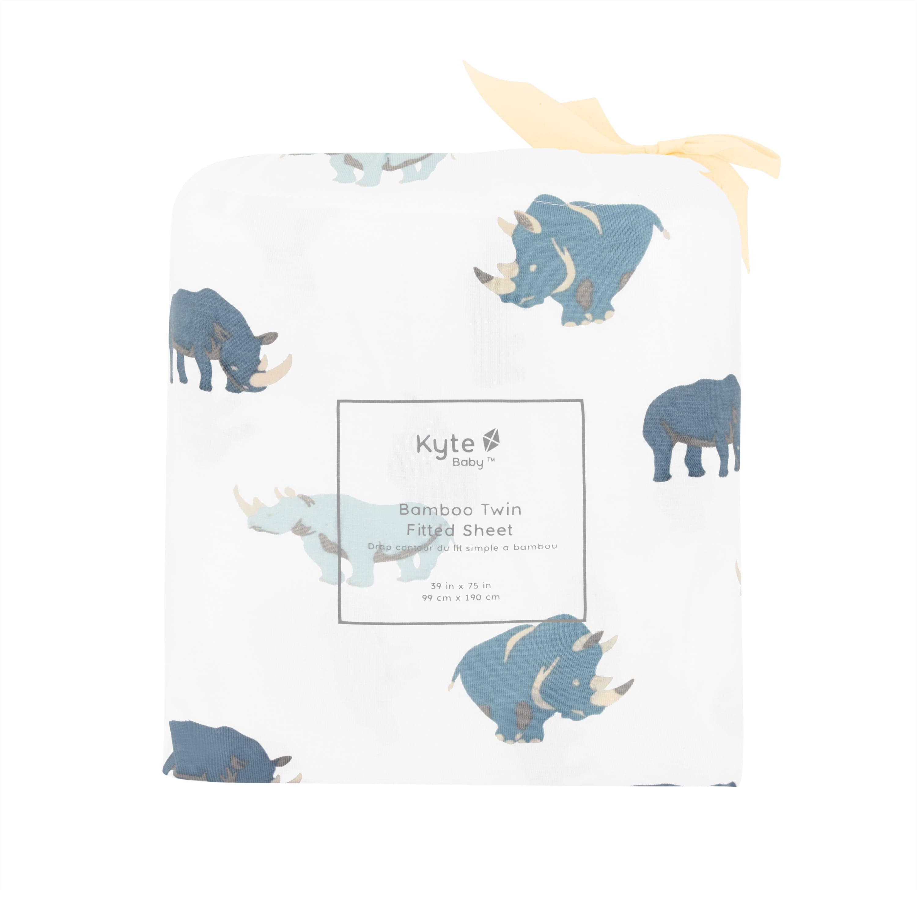 Kyte Baby Twin fitted sheet in Rhino