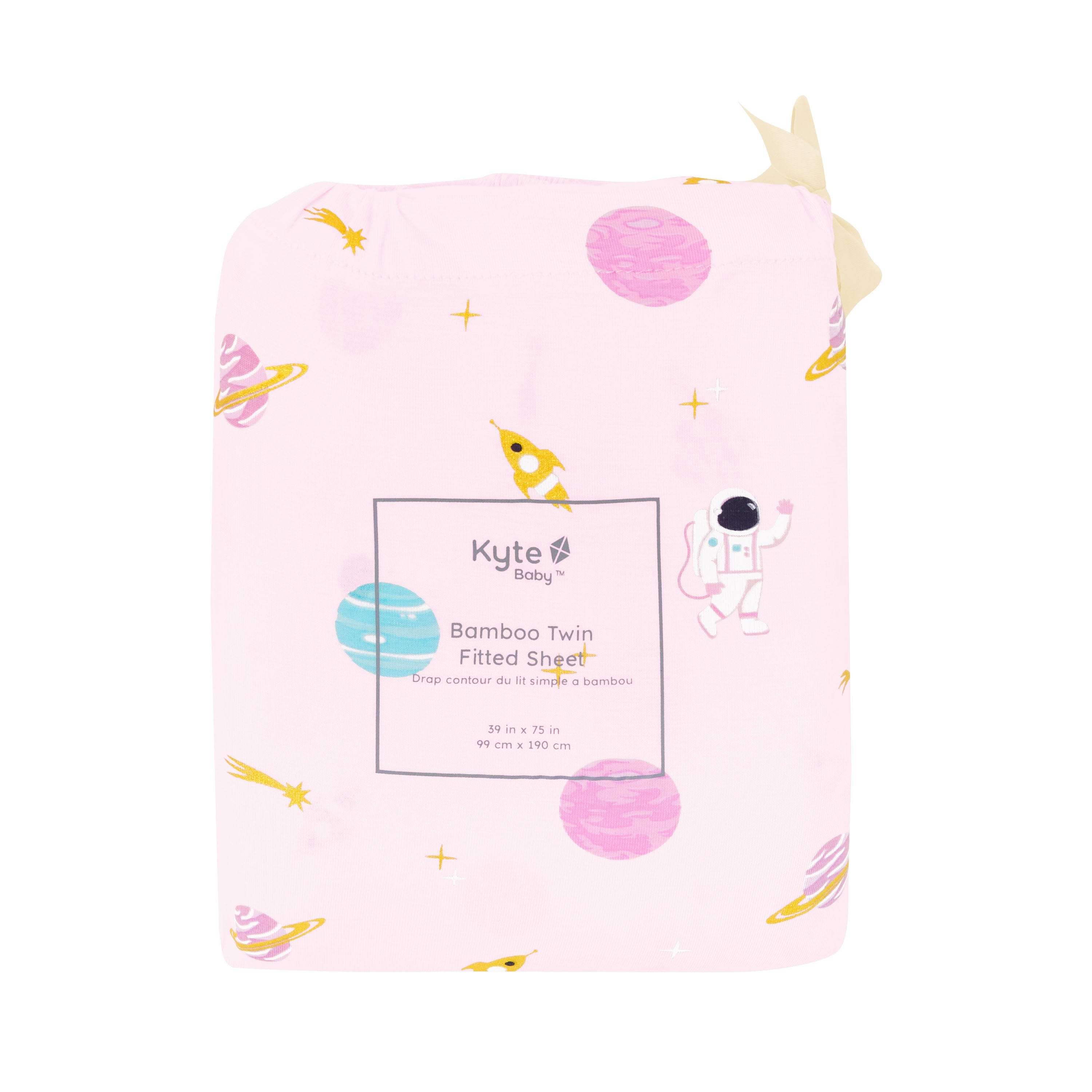 Kyte Baby Twin Sheets Sakura Space Twin Sheet in Sakura Space