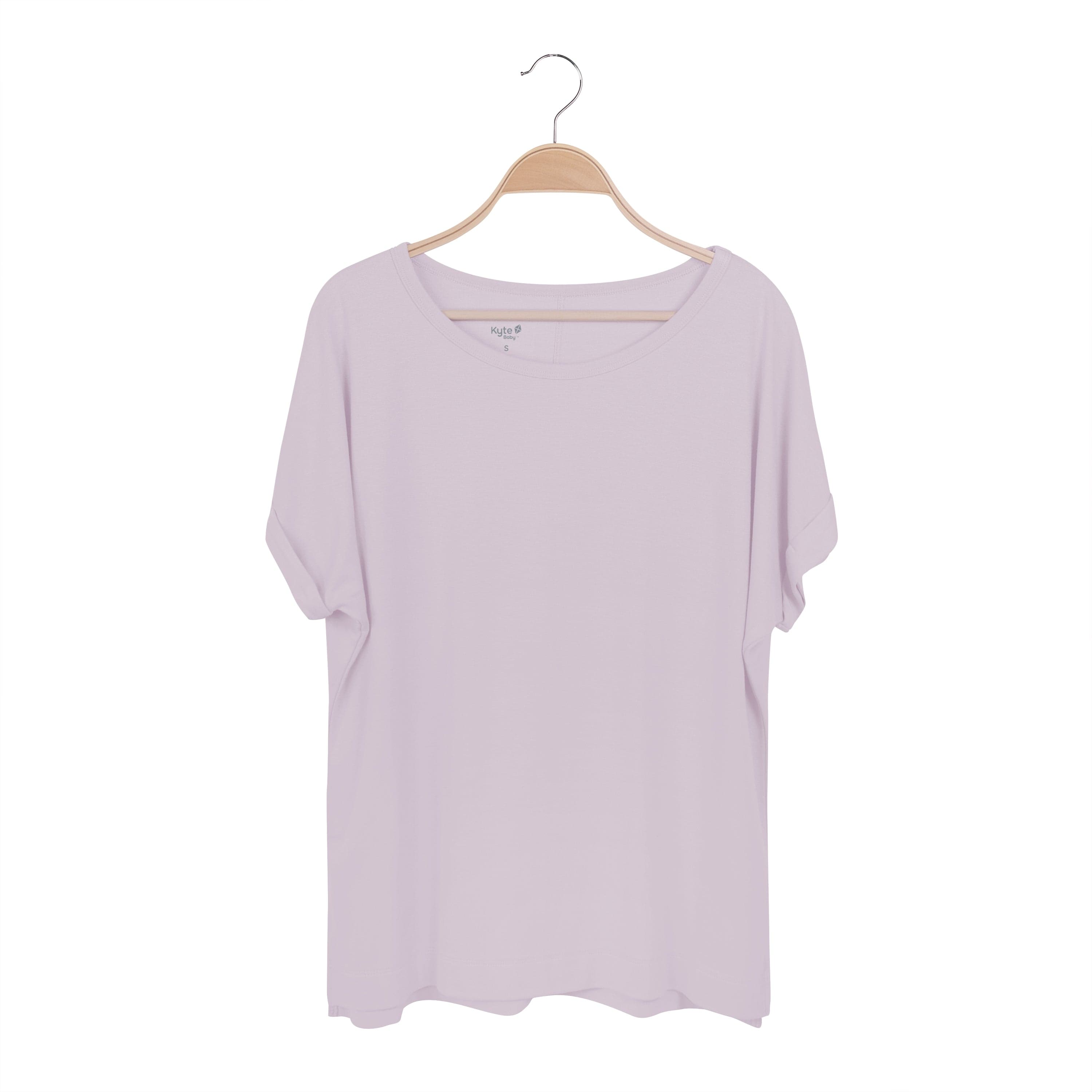 Kyte Baby Women's Bamboo Jersey Rollup Sleeve Tee Women's Bamboo Jersey Rollup Sleeve Tee in Wisteria