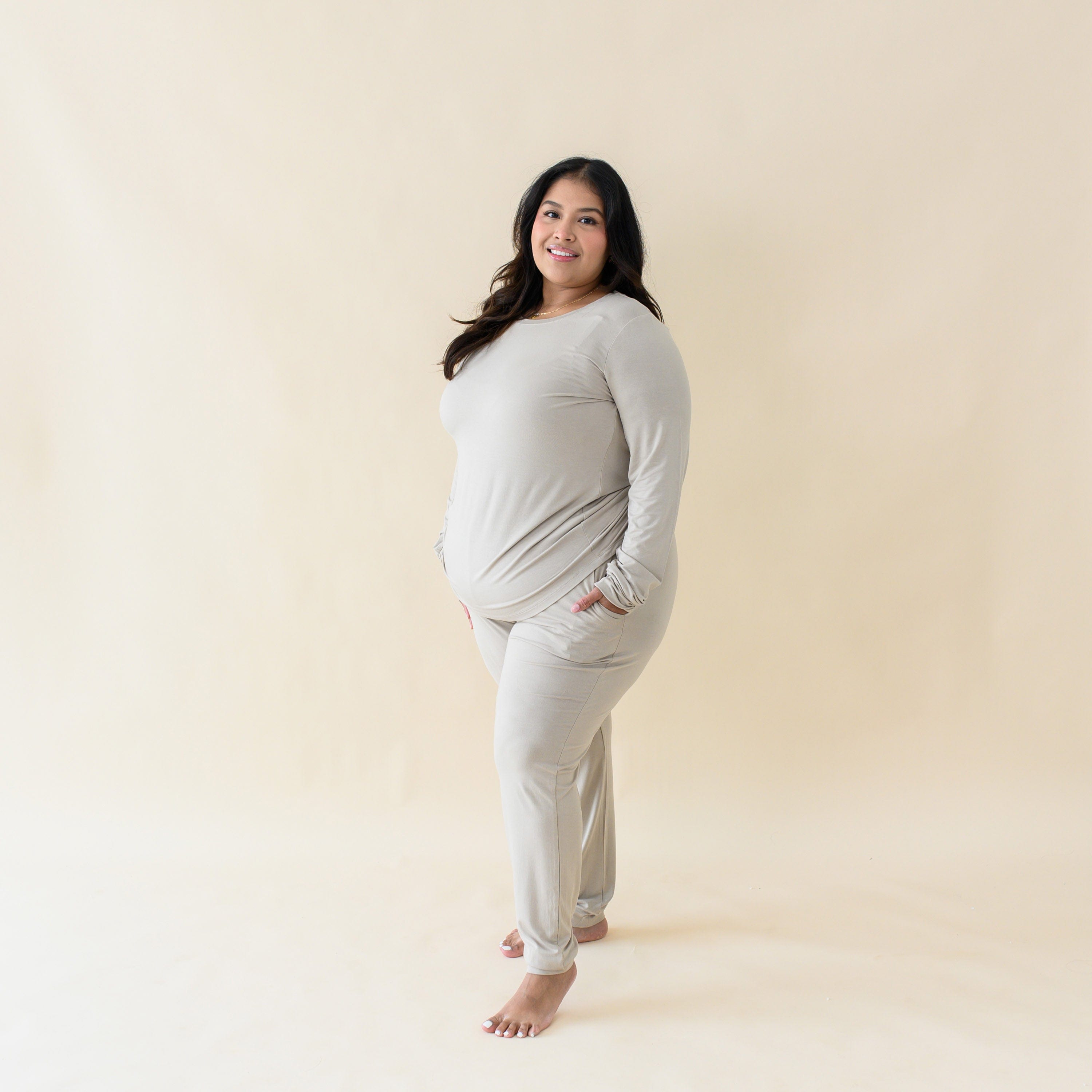 Kyte Baby Women's Jogger Pajama Set Women's Jogger Pajama Set in Almond