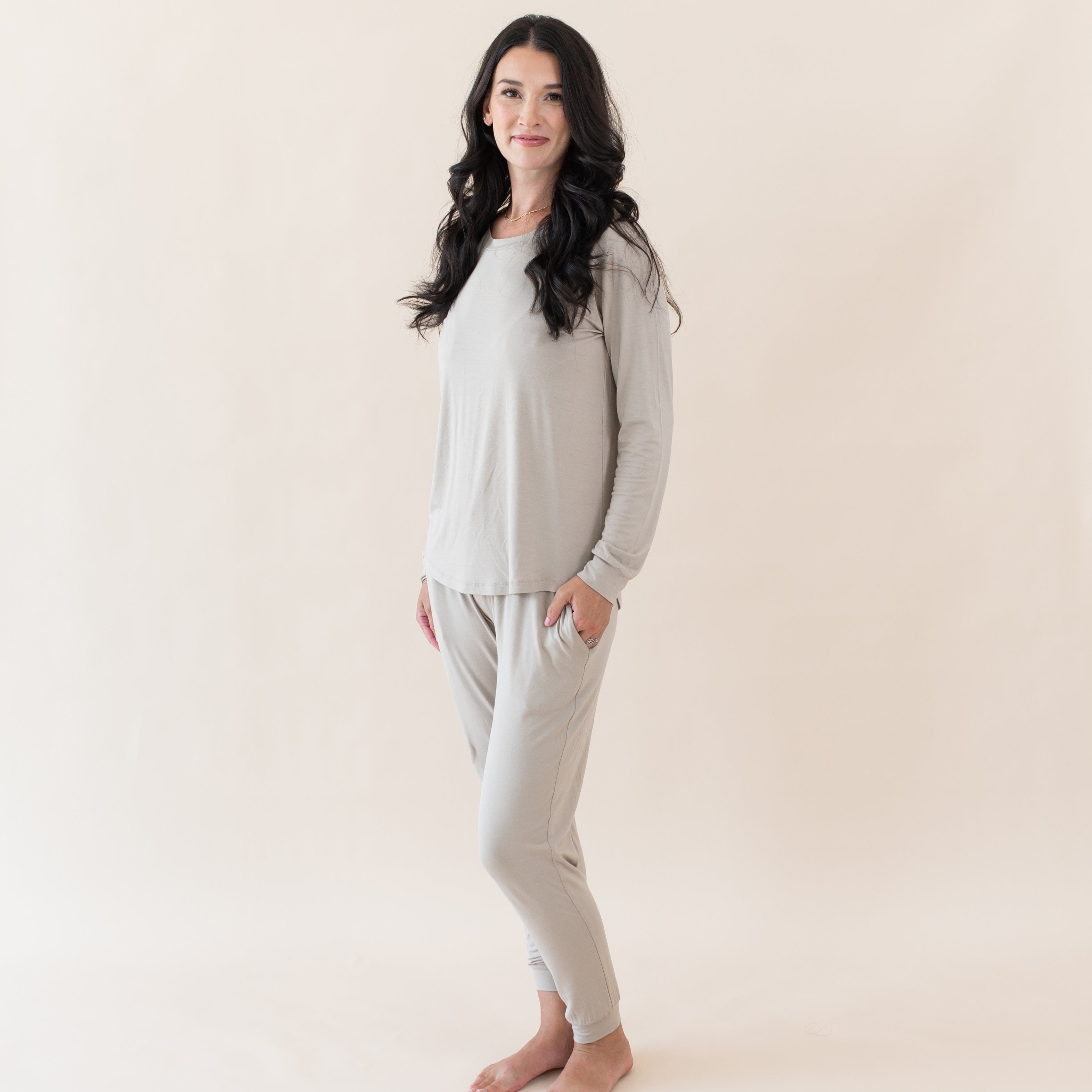 Kyte Baby Women's Jogger Pajama Set Women's Jogger Pajama Set in Almond