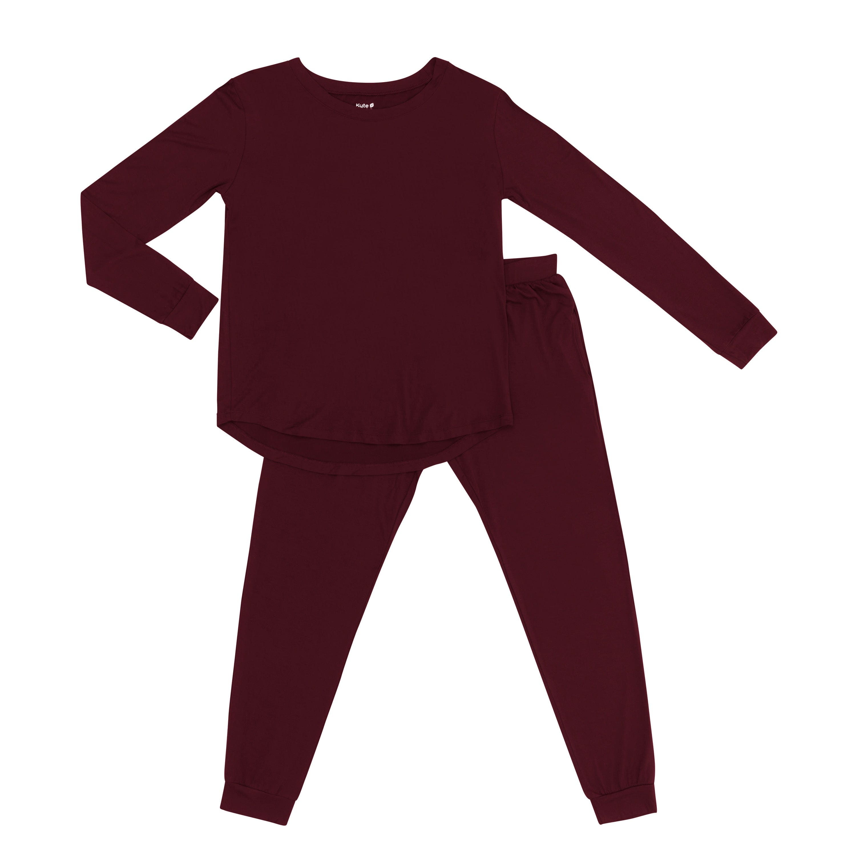 Kyte Baby Women's Jogger Pajama Set Women's Jogger Pajama Set in Burgundy