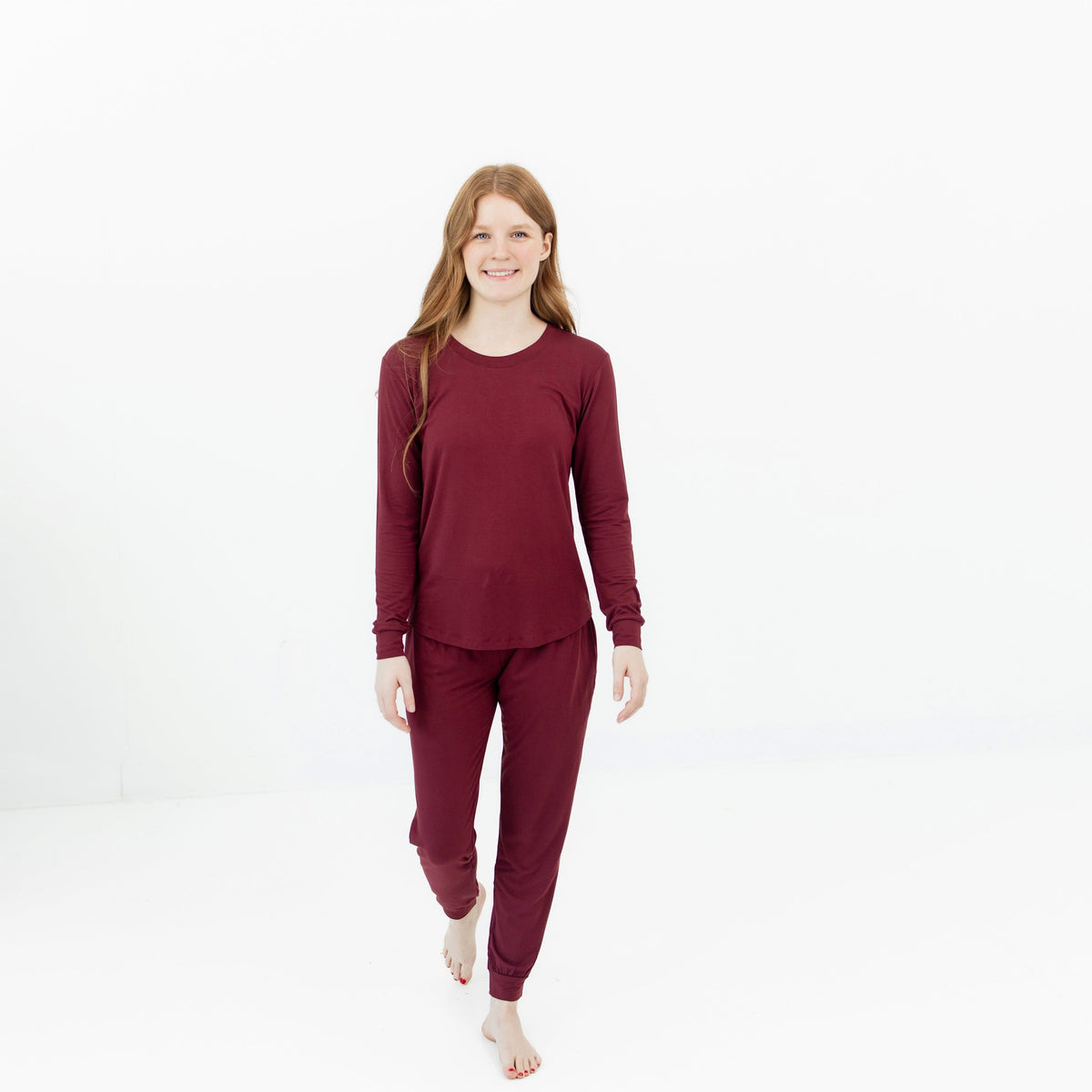 Kyte Baby Women's Jogger Pajama Set Women's Jogger Pajama Set in Burgundy