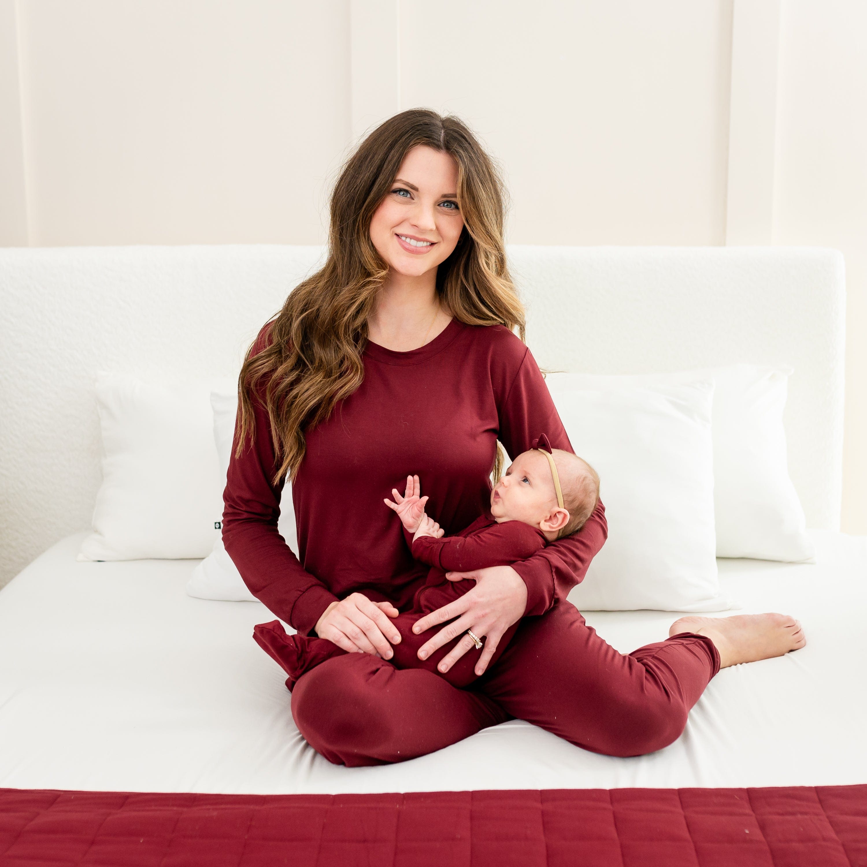 Kyte Baby Women's Jogger Pajama Set Women's Jogger Pajama Set in Burgundy