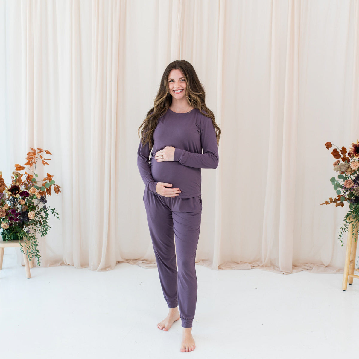 Kyte Baby Women's Jogger Pajama Set Women's Jogger Pajama Set in Currant