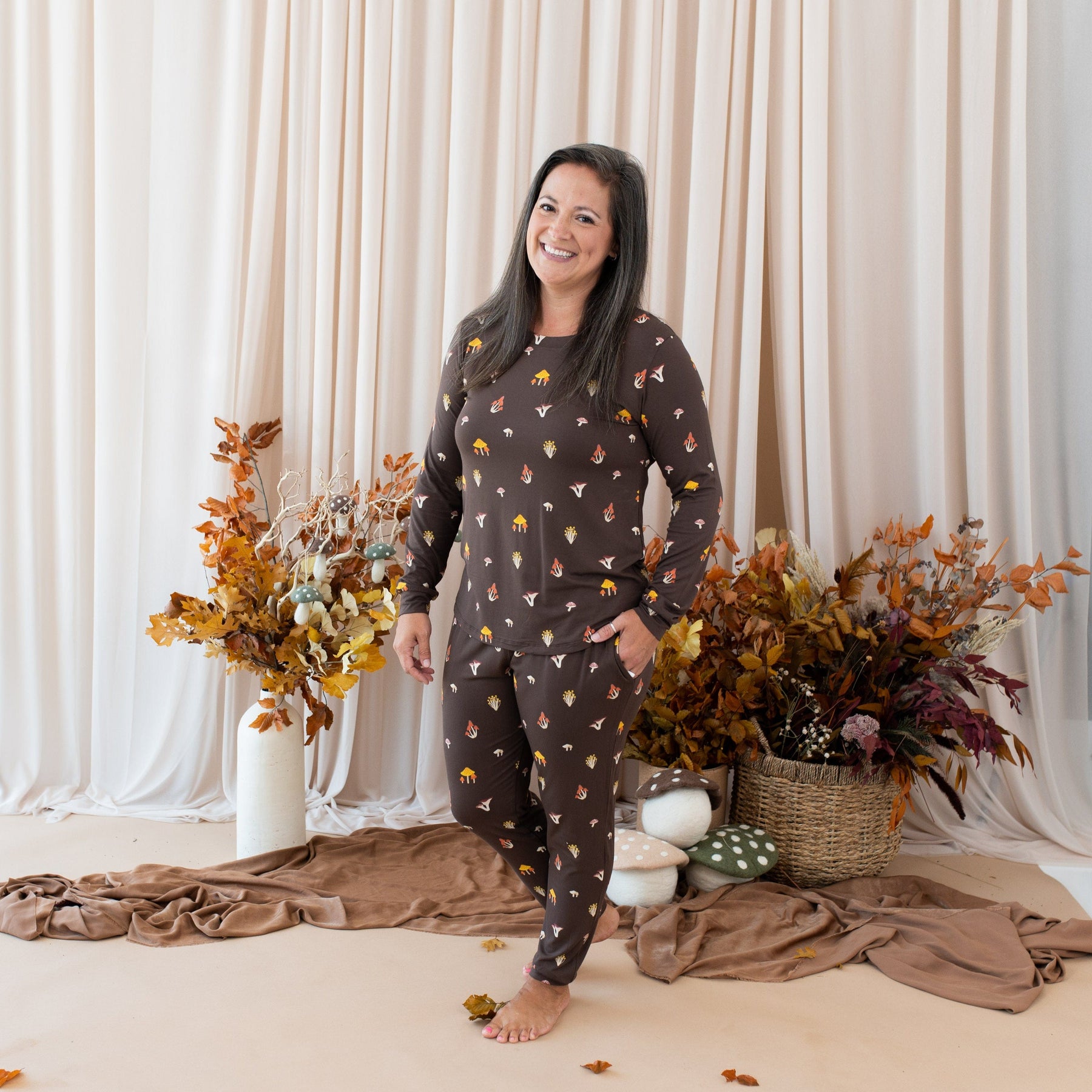 Kyte Baby Women's Jogger Pajama Set Women's Jogger Pajama Set in Fungi