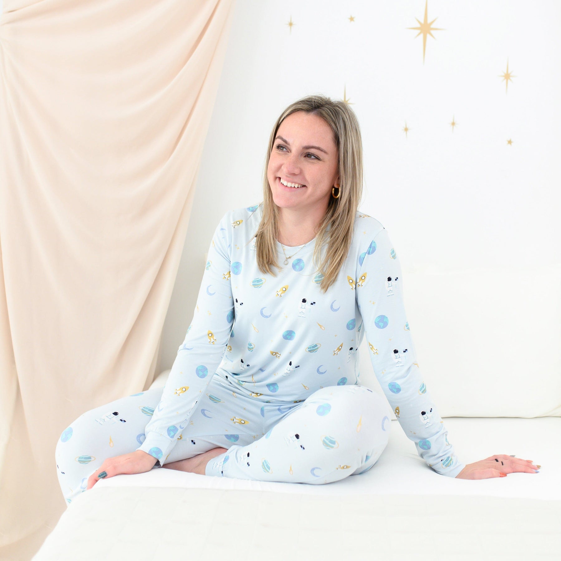 Kyte Baby Women's Jogger Pajama Set Women's Jogger Pajama Set in Ice Space